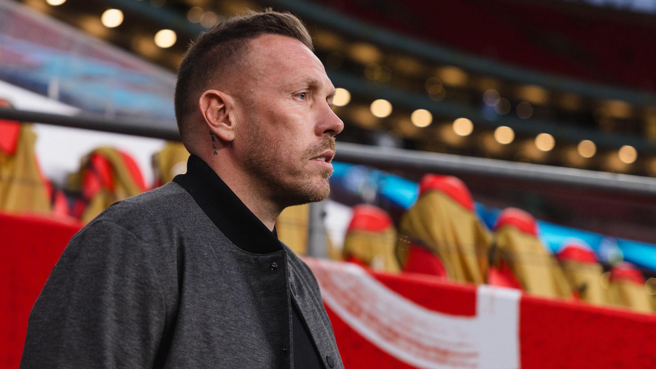 Wales boss Craig Bellamy at Wembley on Thursday
