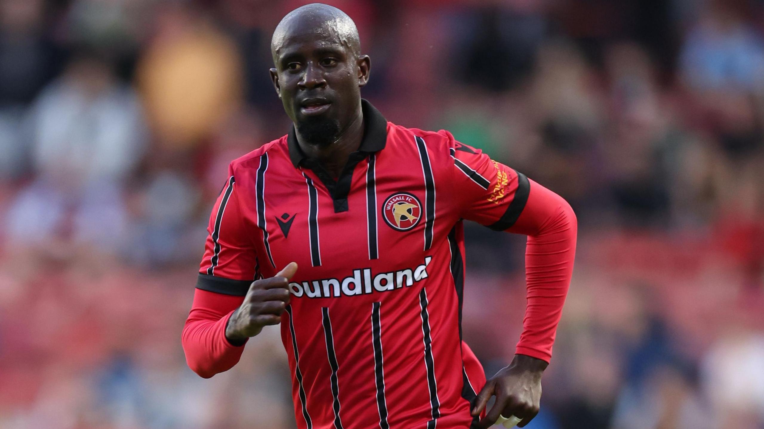 Albert Adomah playing for Walsall