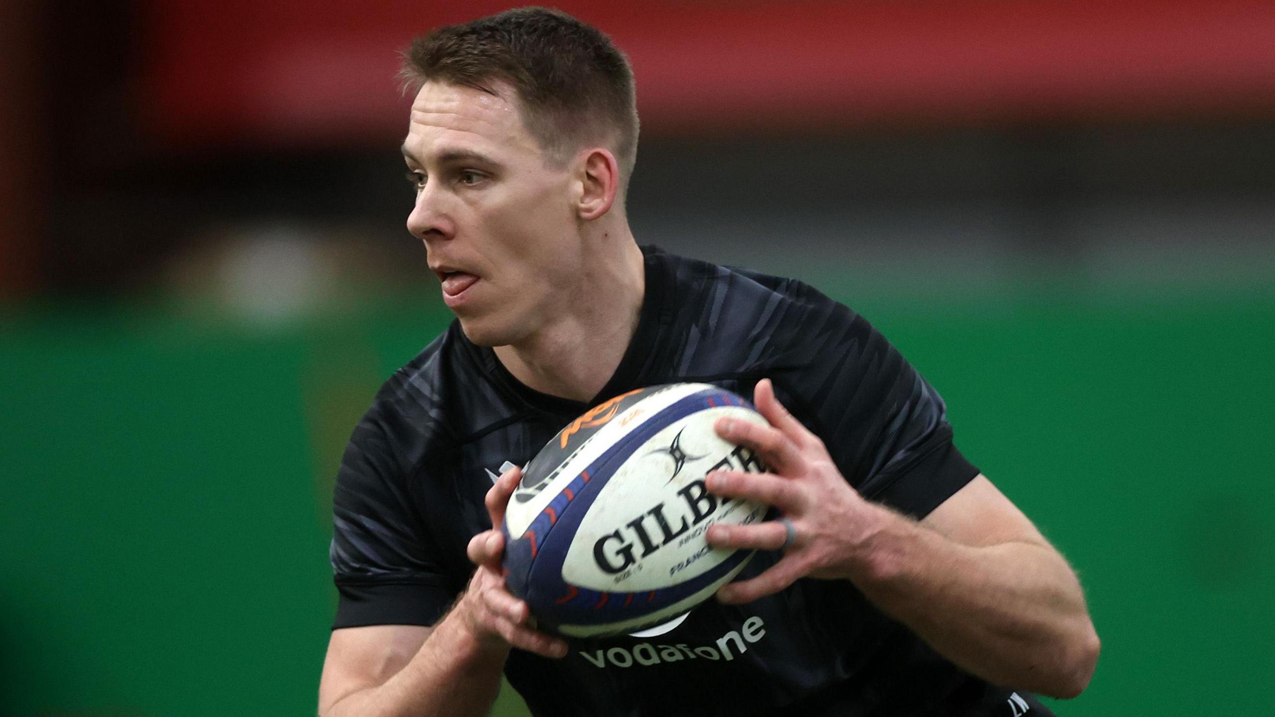 Liam Williams in action in Wales training