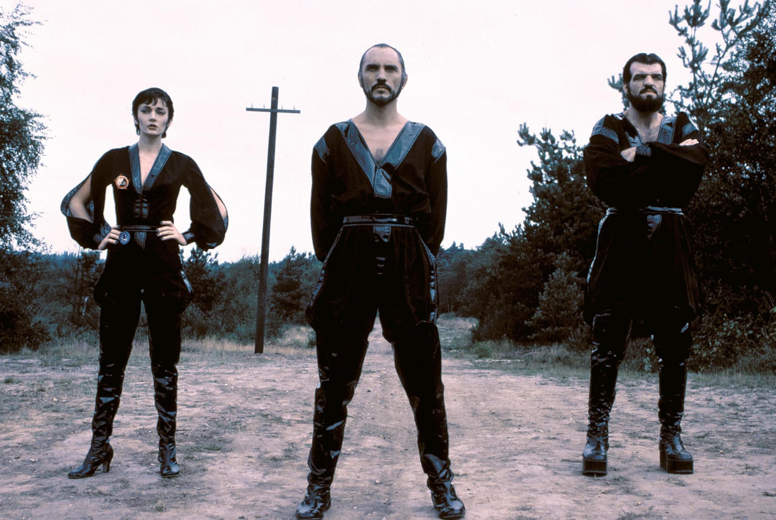 Terence Stamp, flanked by his henchmen, as the evil General Zod in Superman