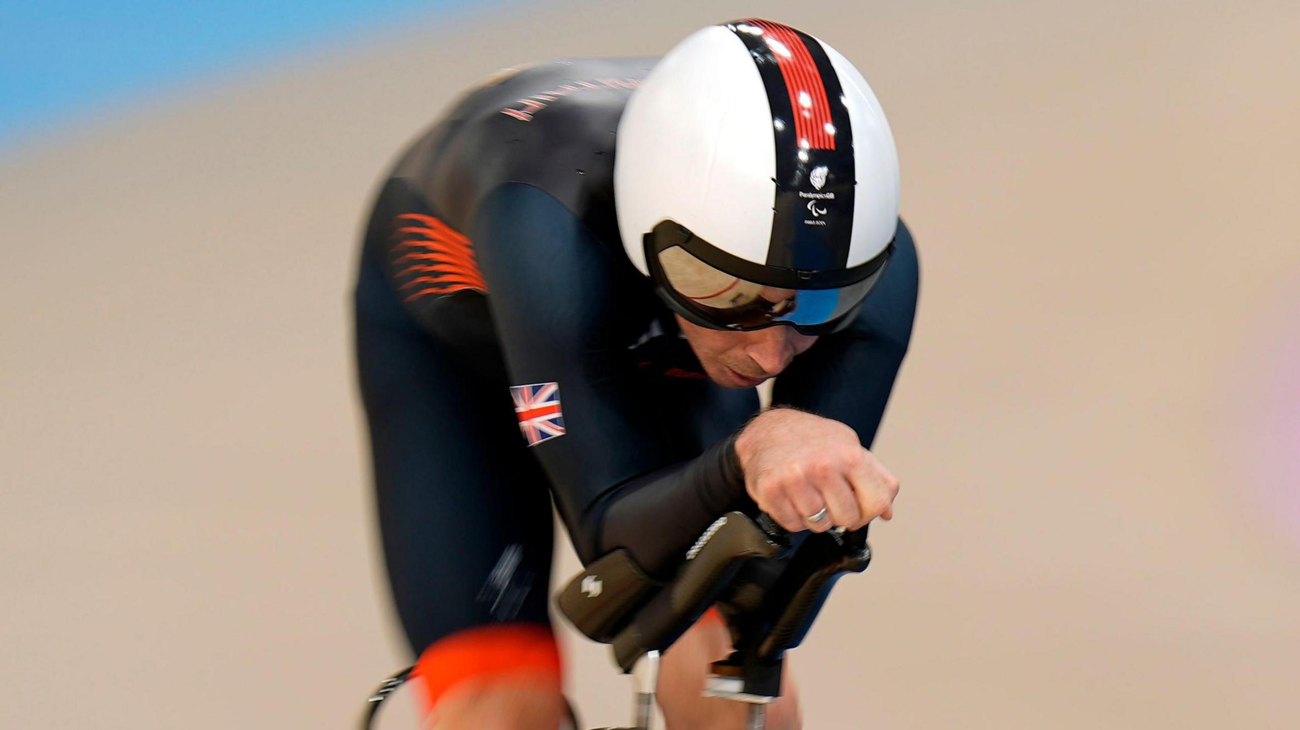 Jaco van Gass in action in the velodrome