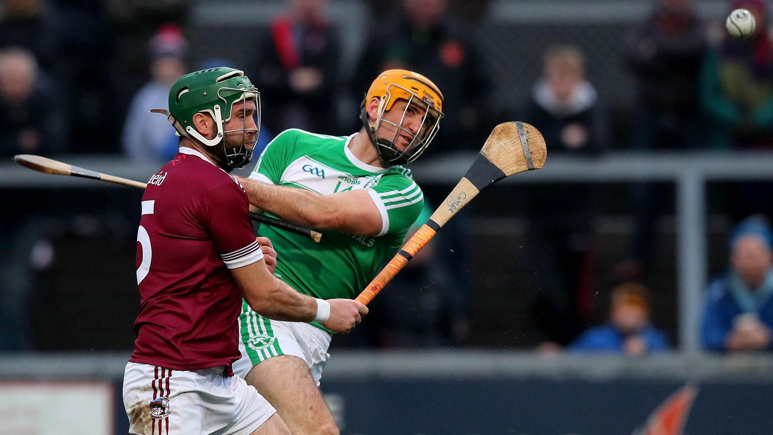 Kevin Fennelly fires in one of his two goals against Slaughtneil in January 2020