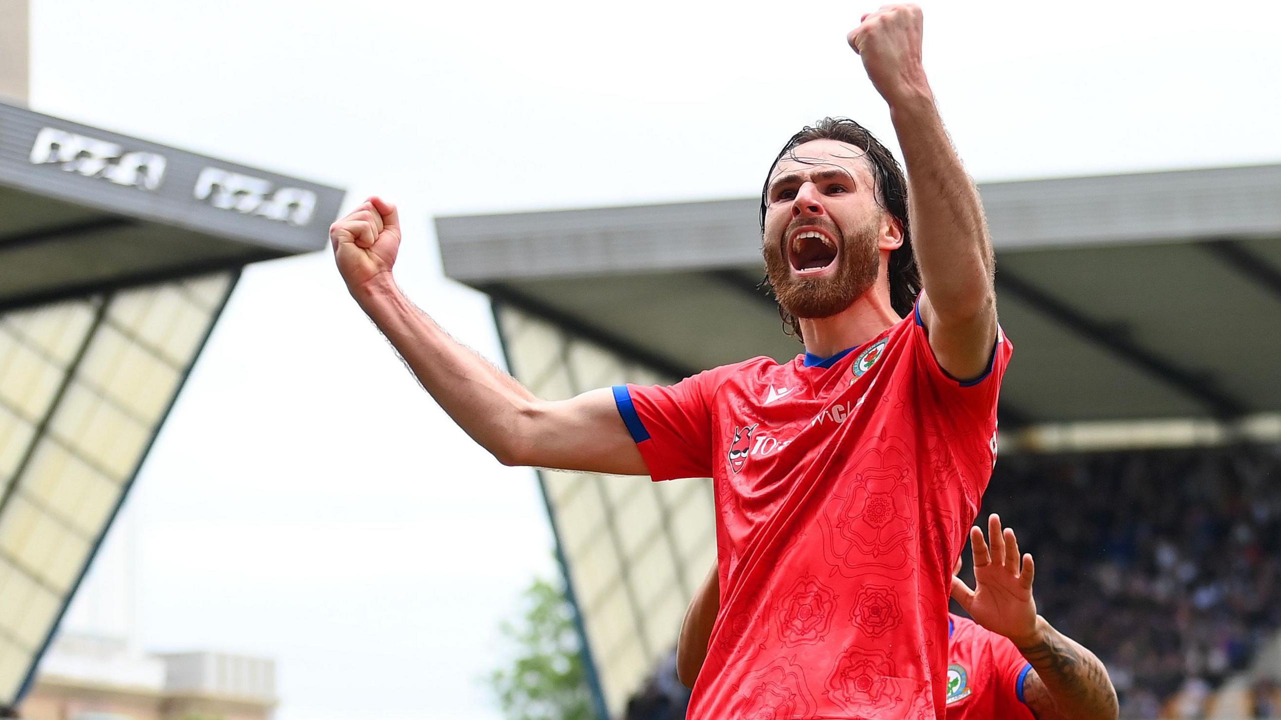 Ben Brereton Diaz celebrates a goal for Blackburn Rovers