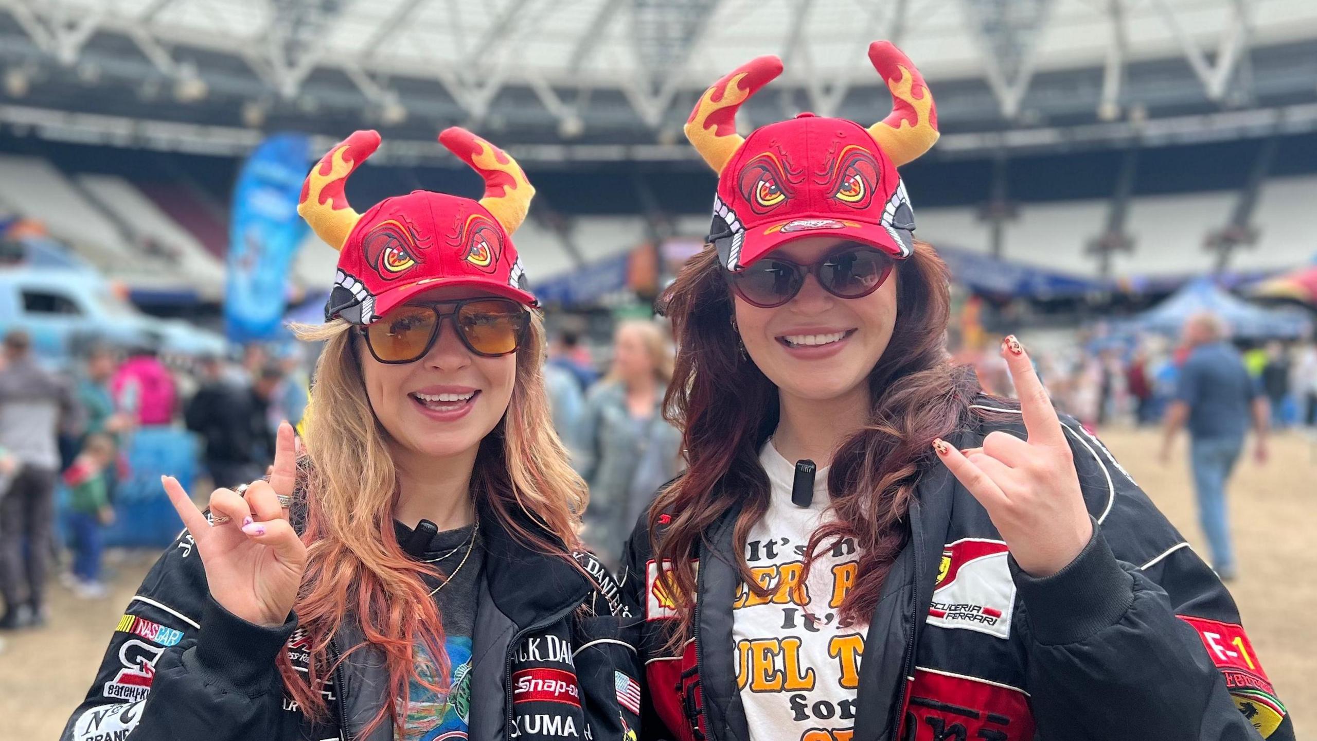 Monster Jam fans, Connie and Alice Nicholl