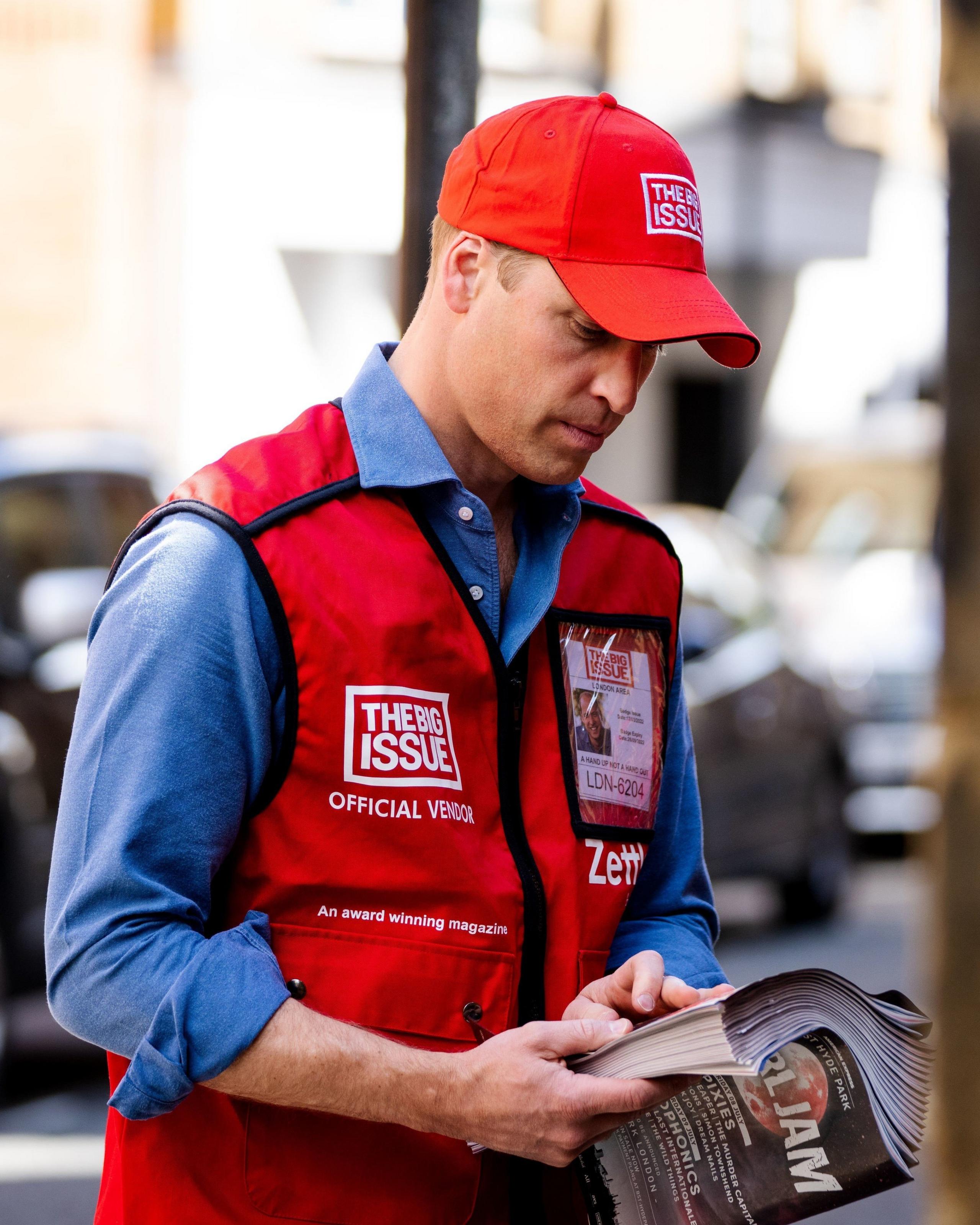 Prince William selling the Big Issue