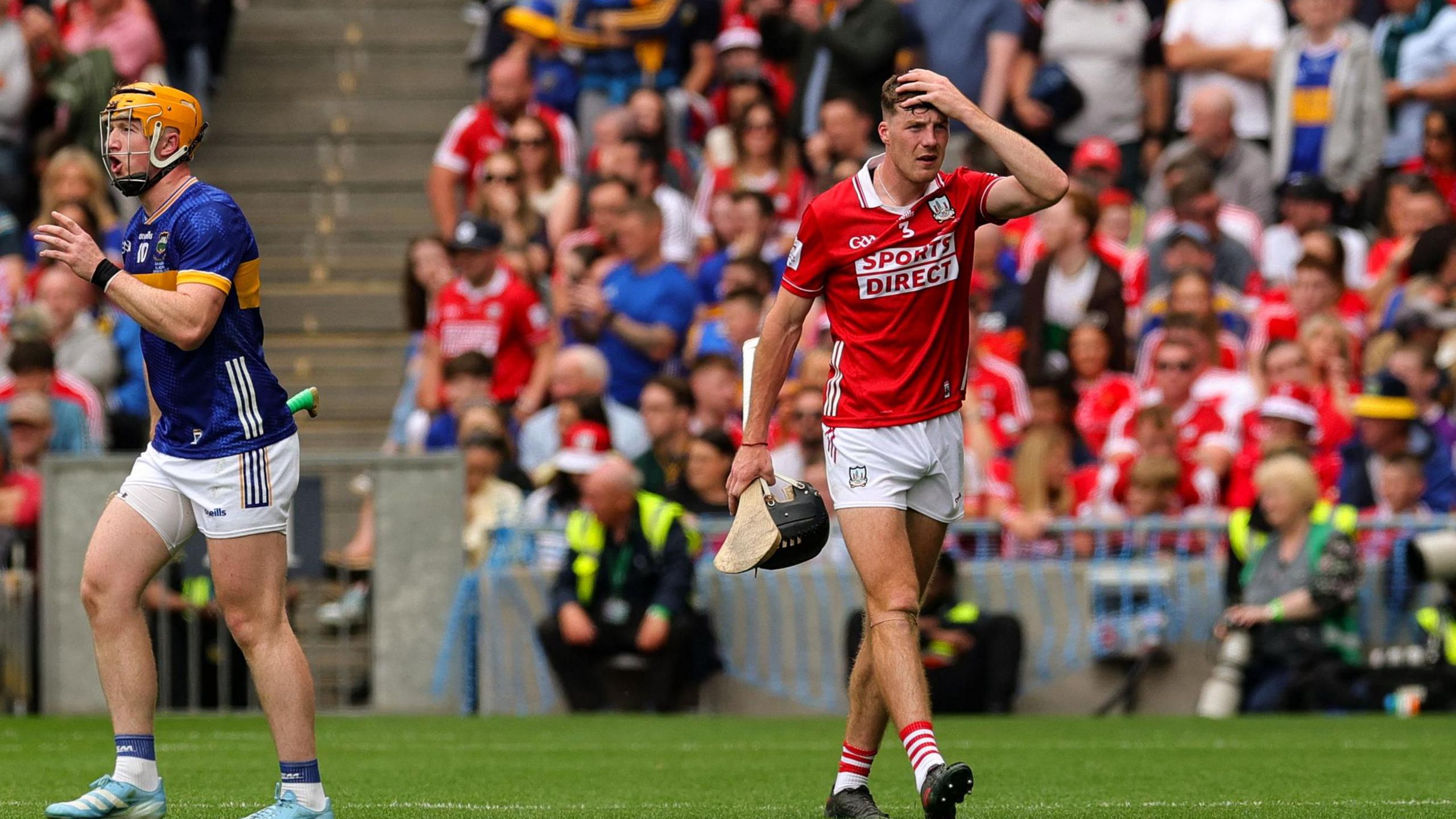 Eoin Downey is sent off
