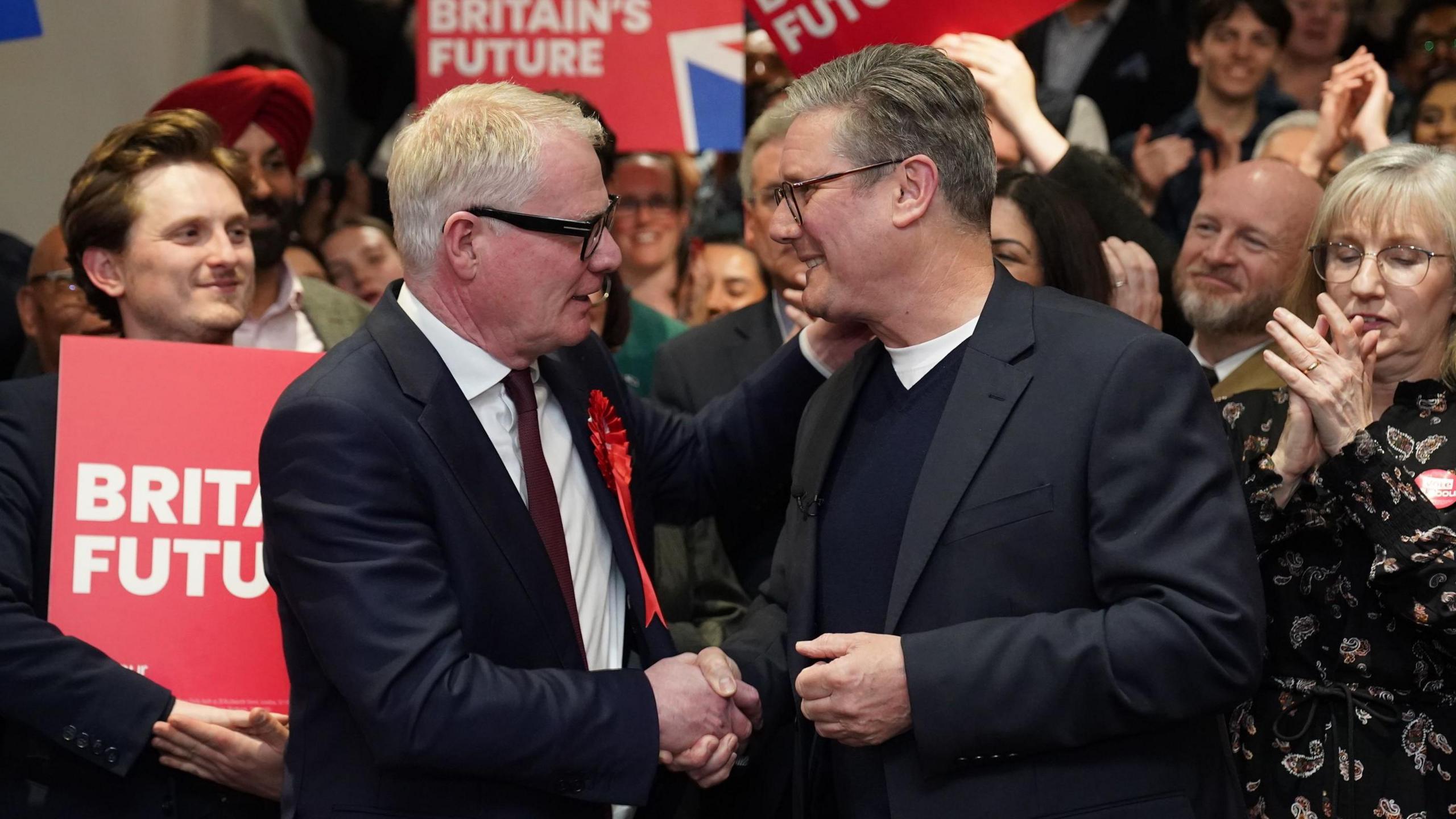 West Midlands Mayor Richard Parker shakes hands with Prime Minister Keir Starmer.