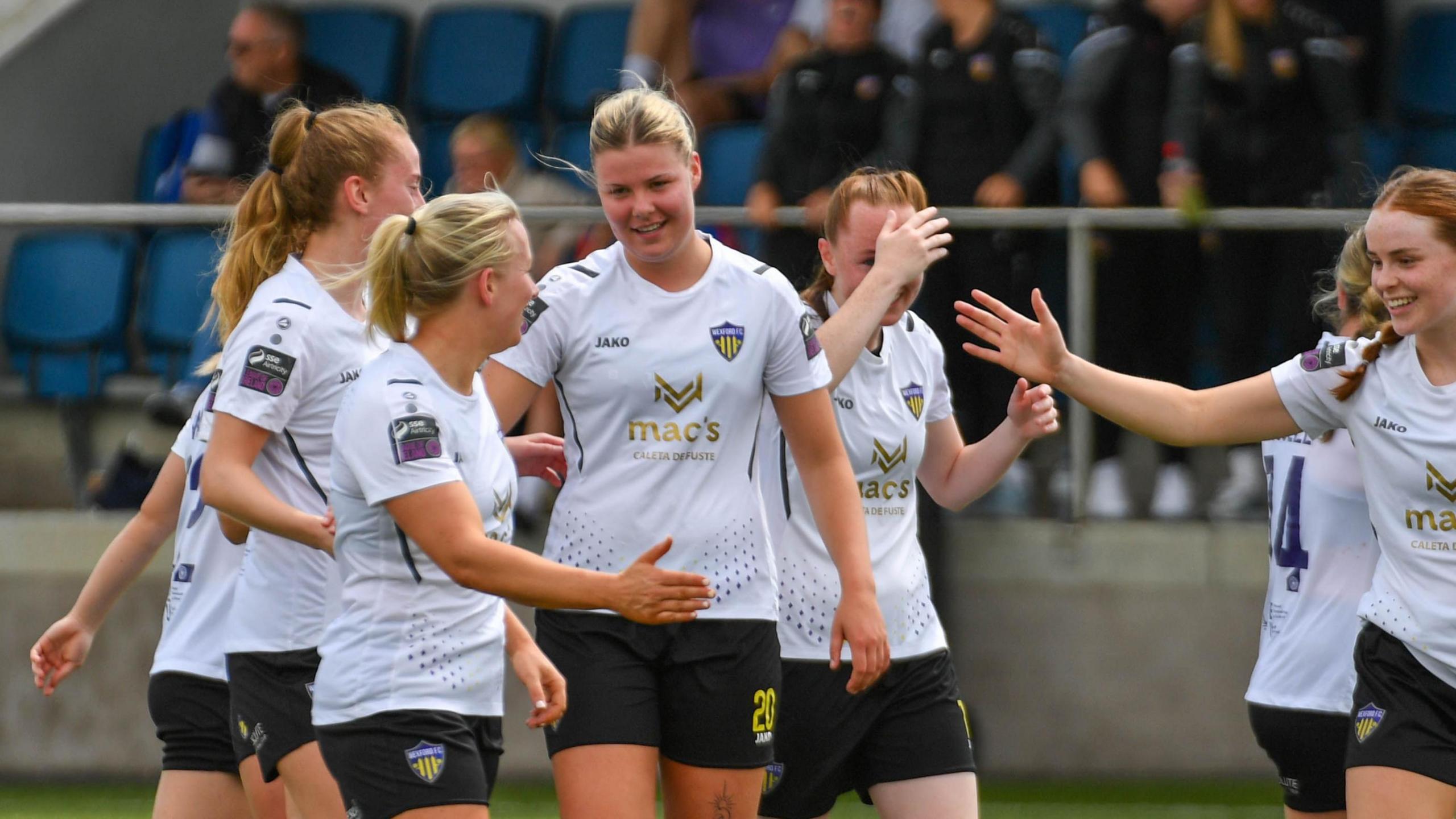 Wexford celebrate DeMange's goal