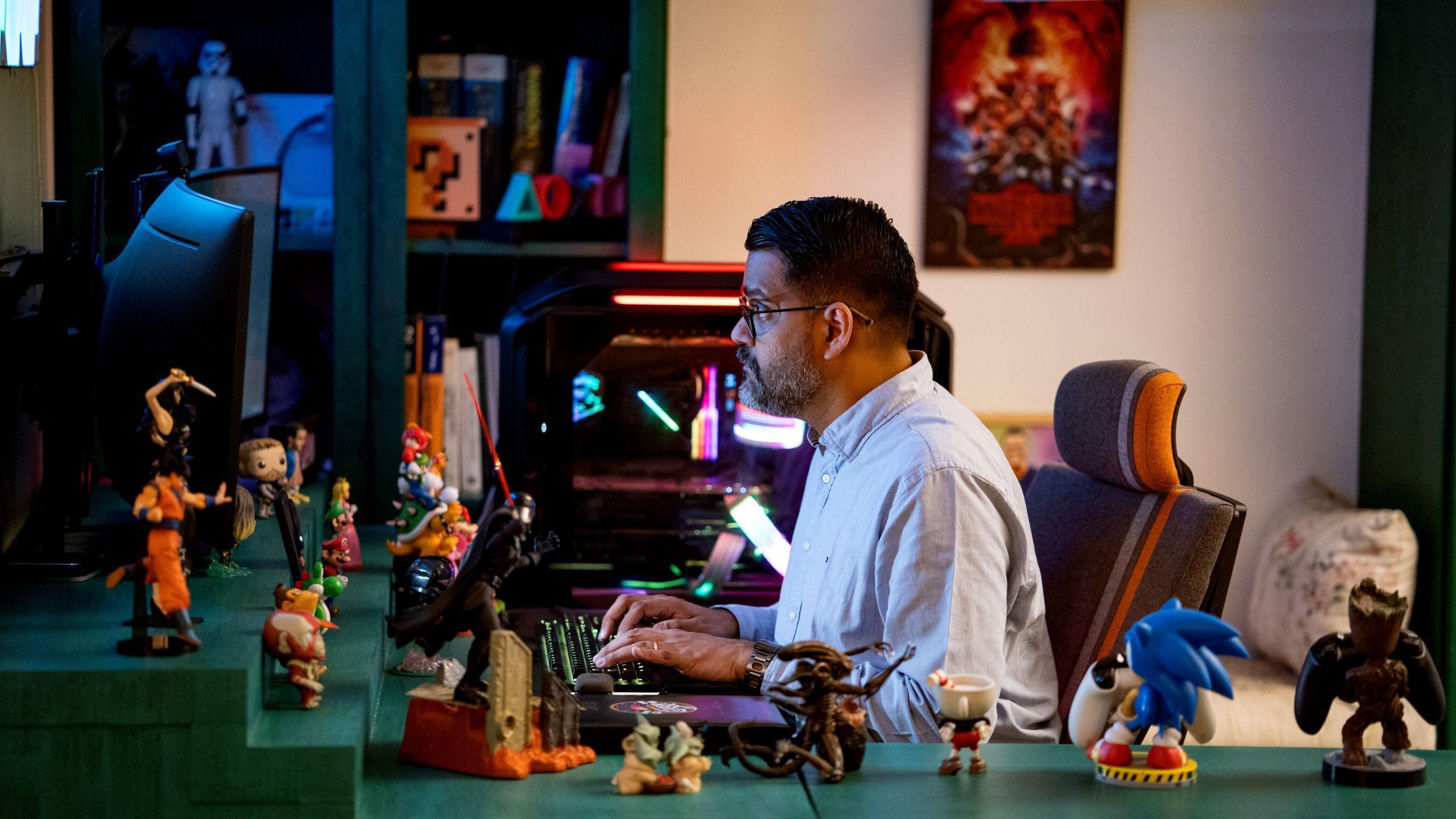 Dr Philips, an avid gaming enthusiast, has a sophisticated gaming set-up at his home in Kerala