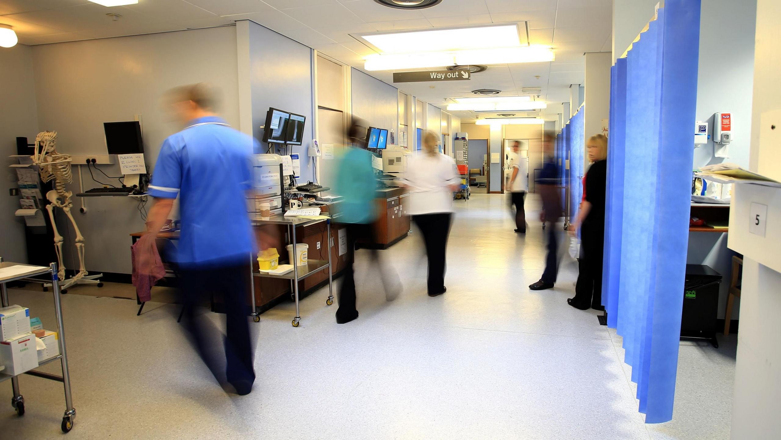 Staff in a hospital ward