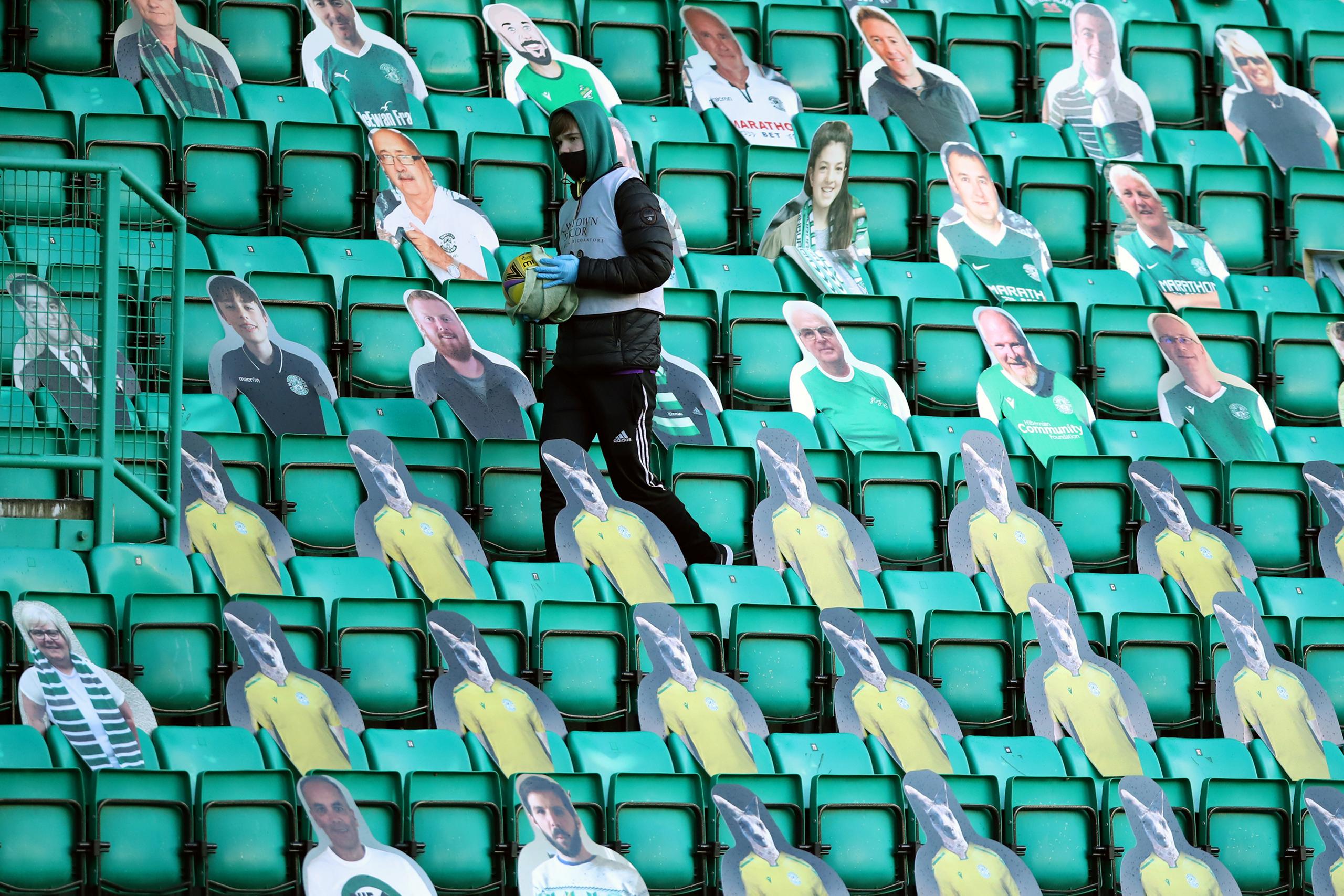 A game between Hibernian and Celtic on 21 November without fans in the stadium