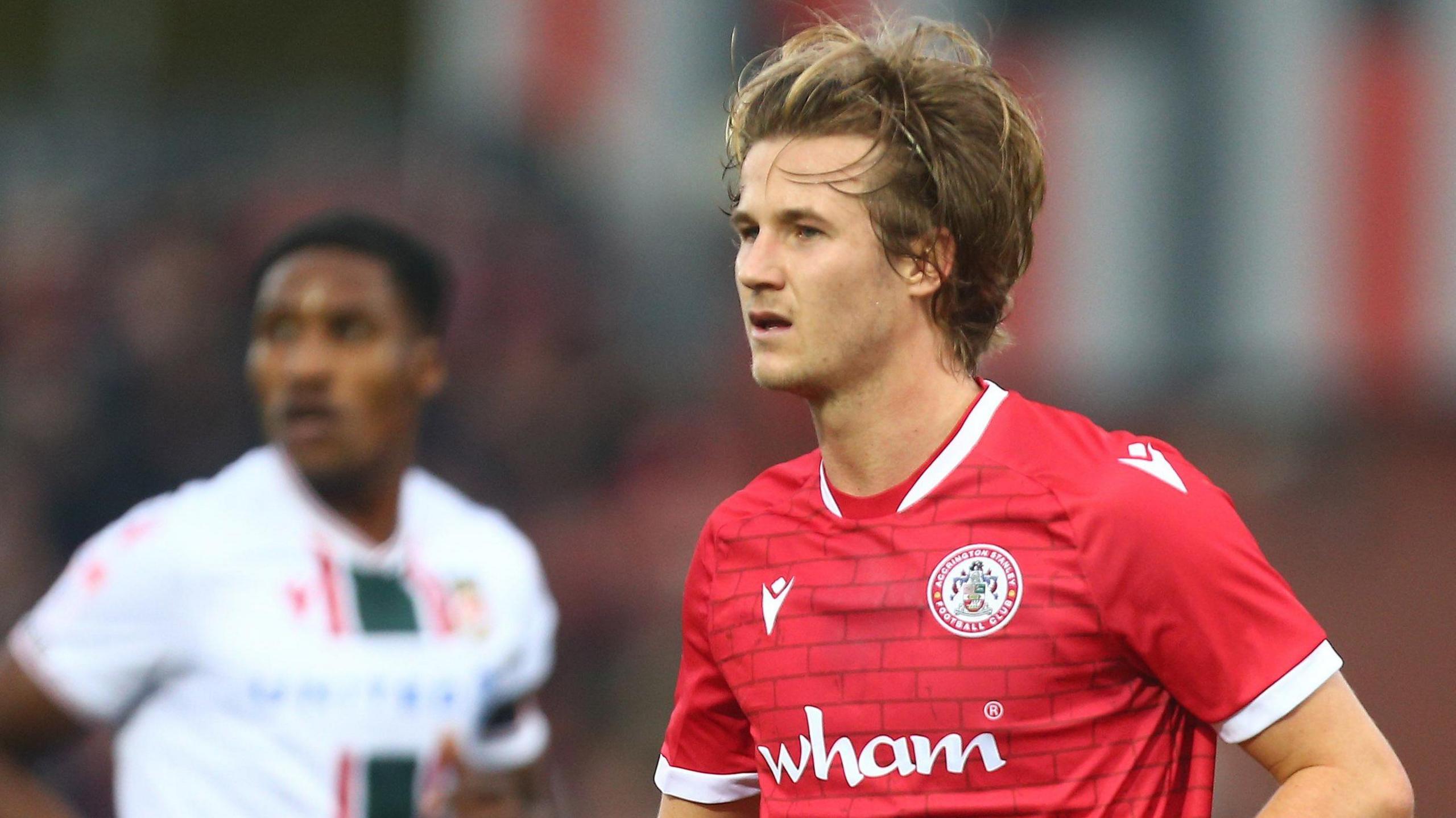 Tommy Leigh in action for Accrington