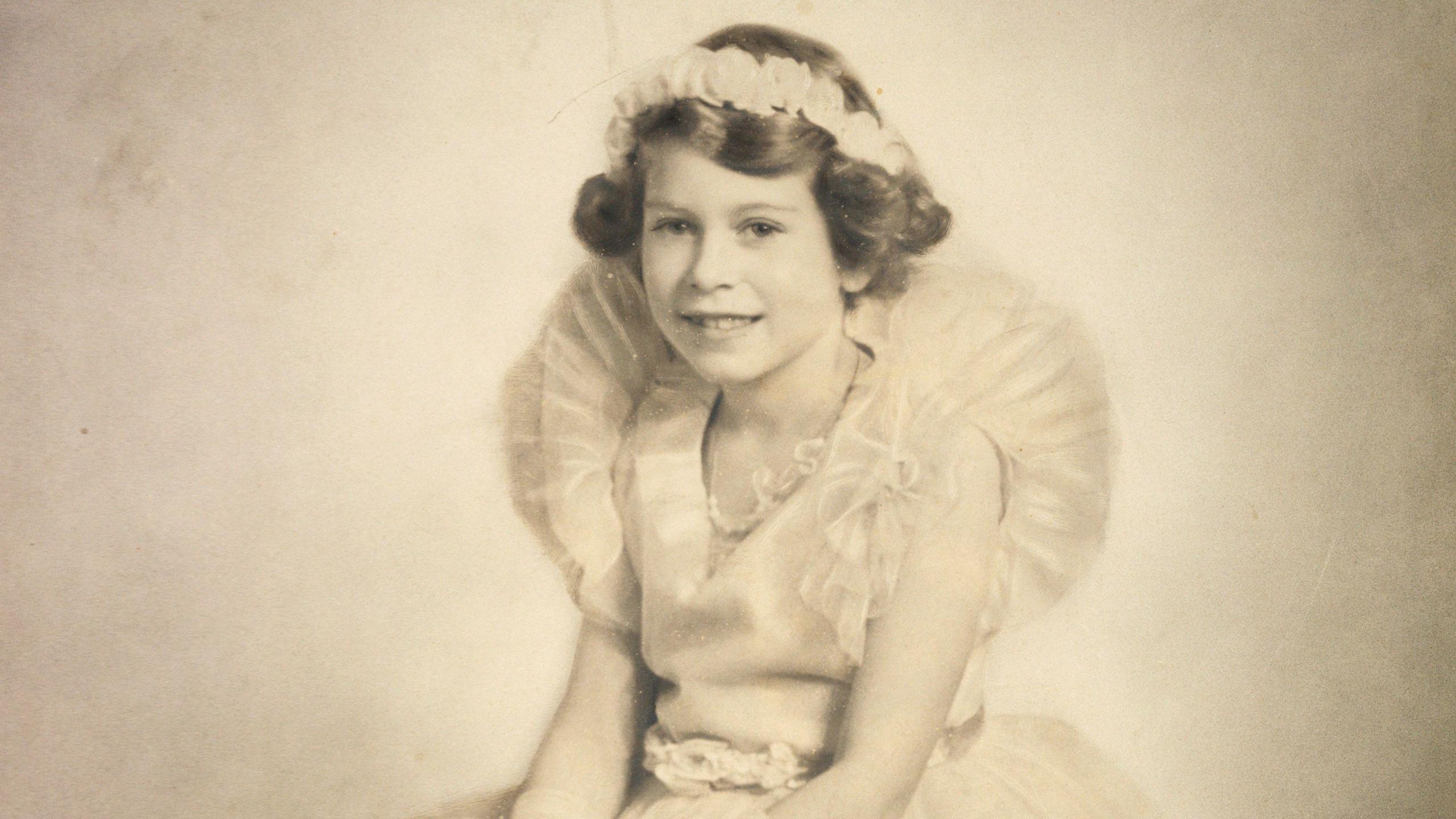 Childhood photo of Queen Elizabeth II for exhibition of her fashion at Buckingham Palace in 2026