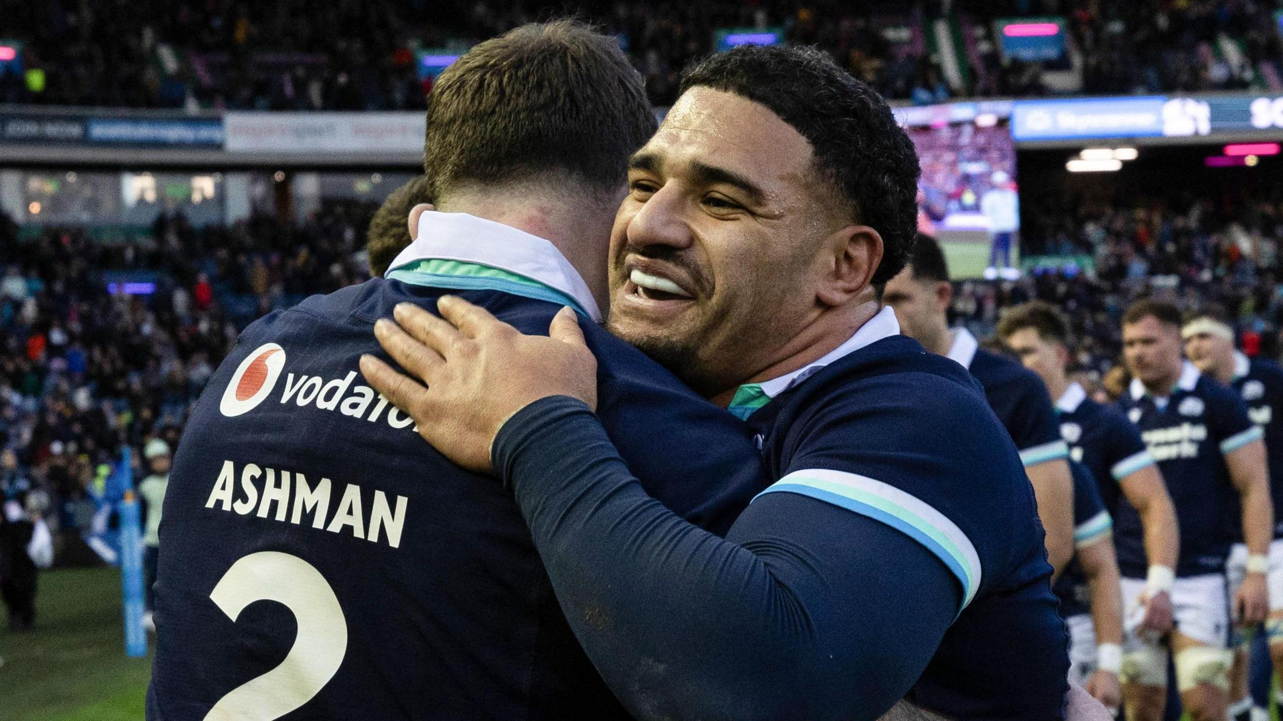 Scotland players Ewan Ashman and Sione Tuipulotu