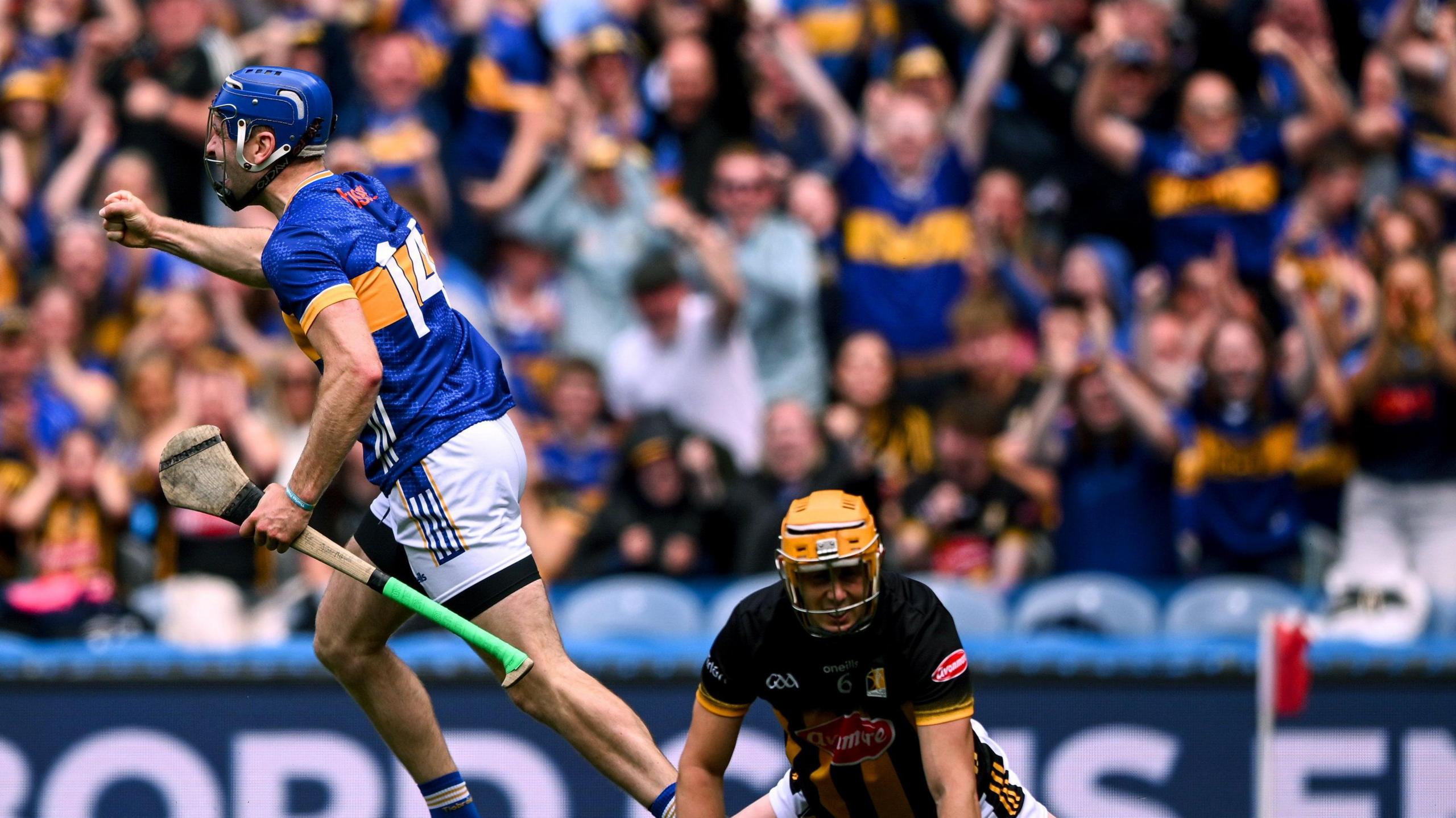 John McGrath scores a goal