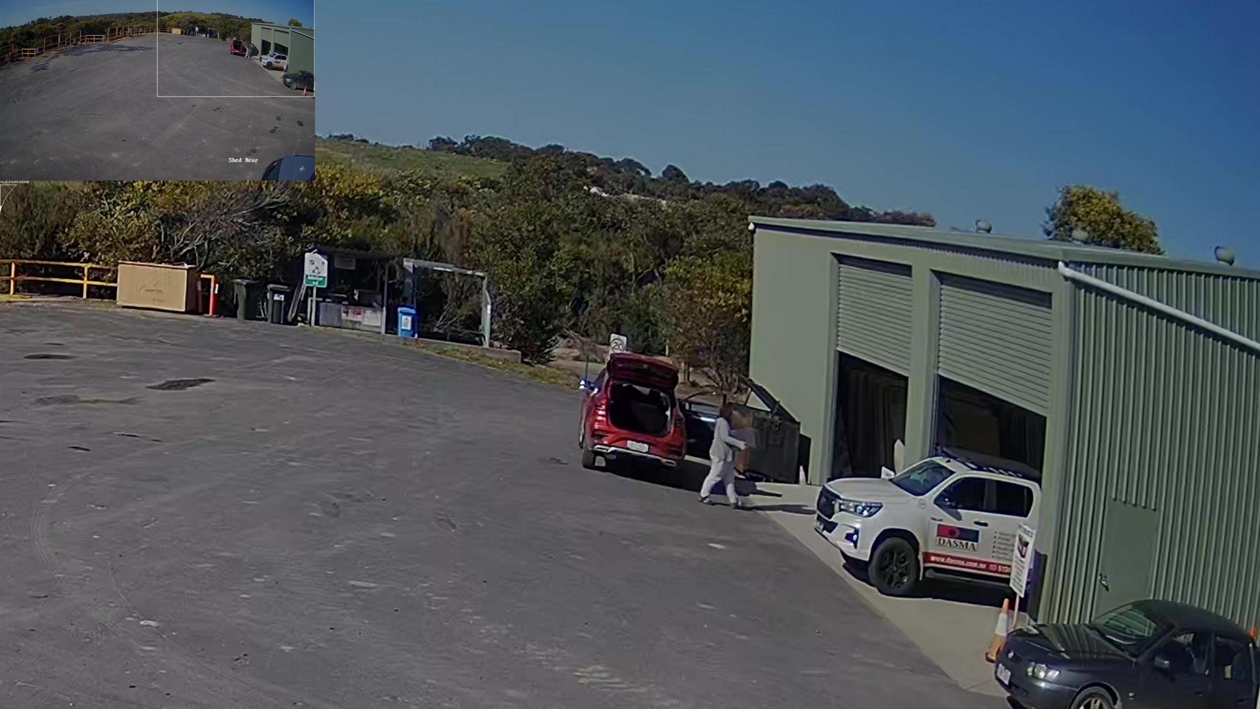 CCTV shows Patterson holding the dehydrator as she walks to a local dump