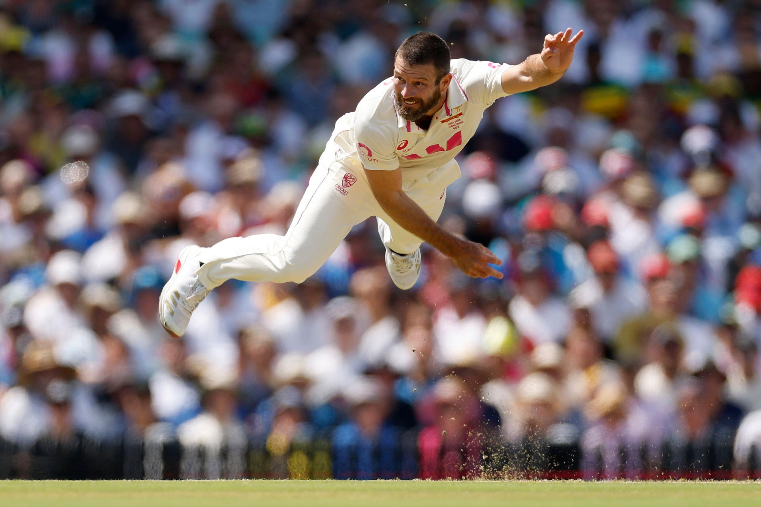 Australia's Michael Neser bowls during day one of the Fifth Test in the Ashes at Sydney Cricket Ground.