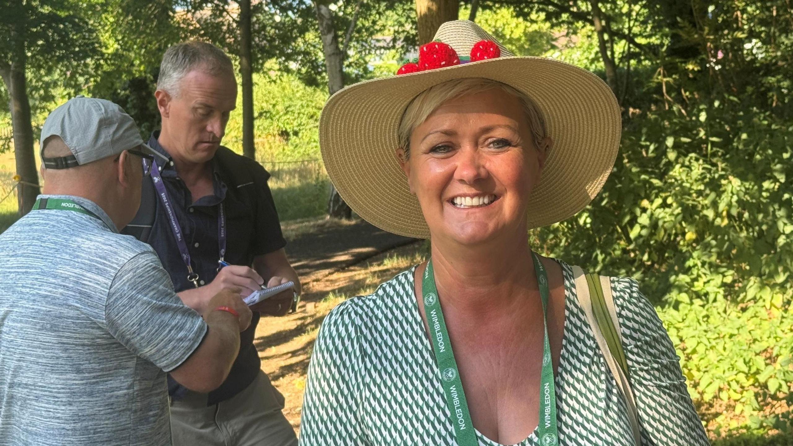 The first in line for Monday's play Vicki Broad pictured in the queue