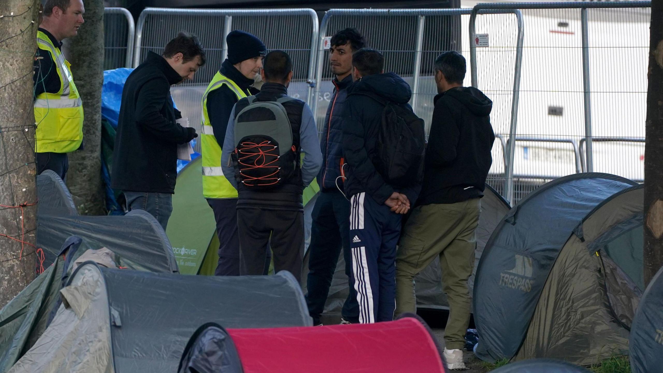 Asylum seekers at Grand Canal 