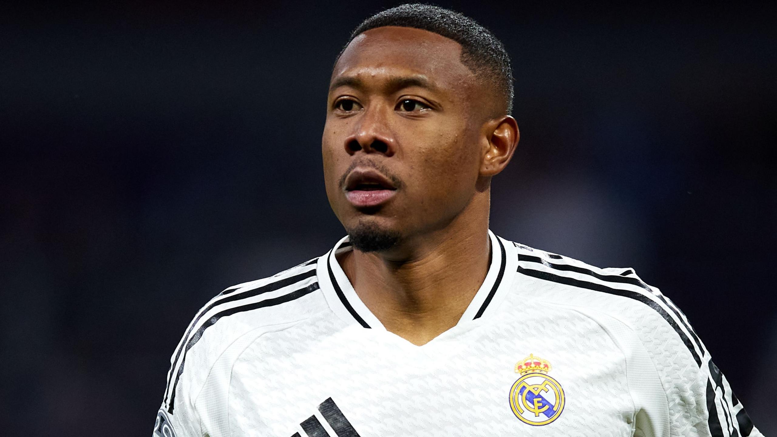 Real Madrid player David Alaba playing football