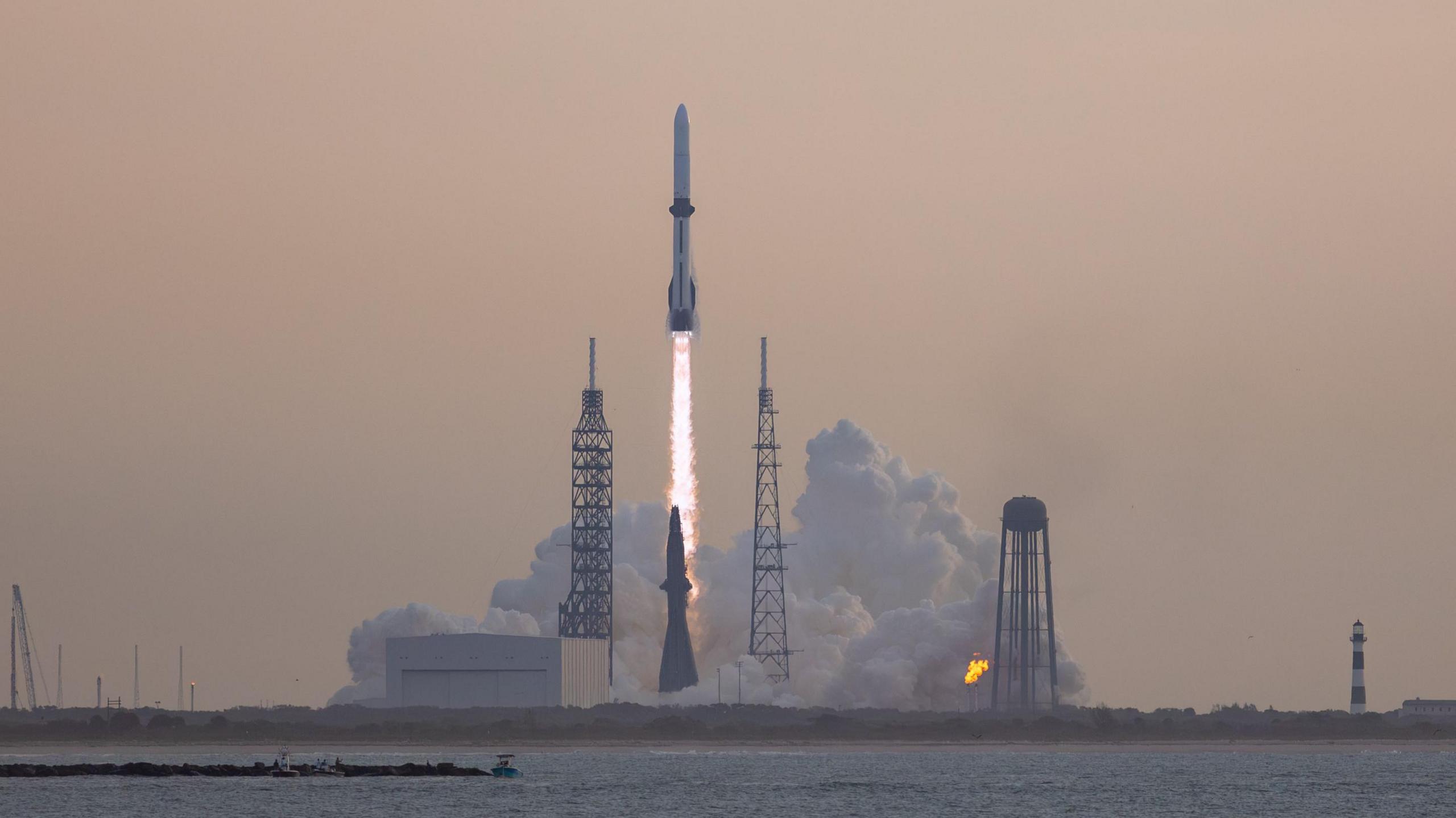 A space rocket launching