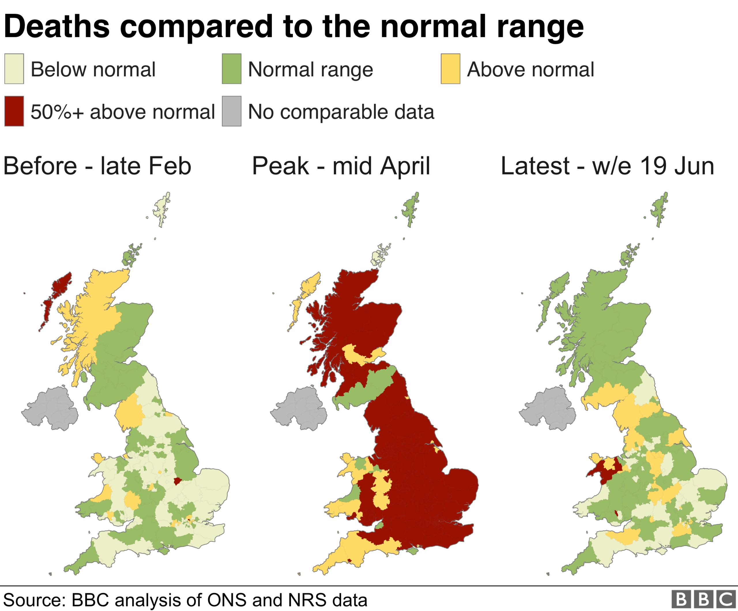 UK coronavirus deaths by local authority