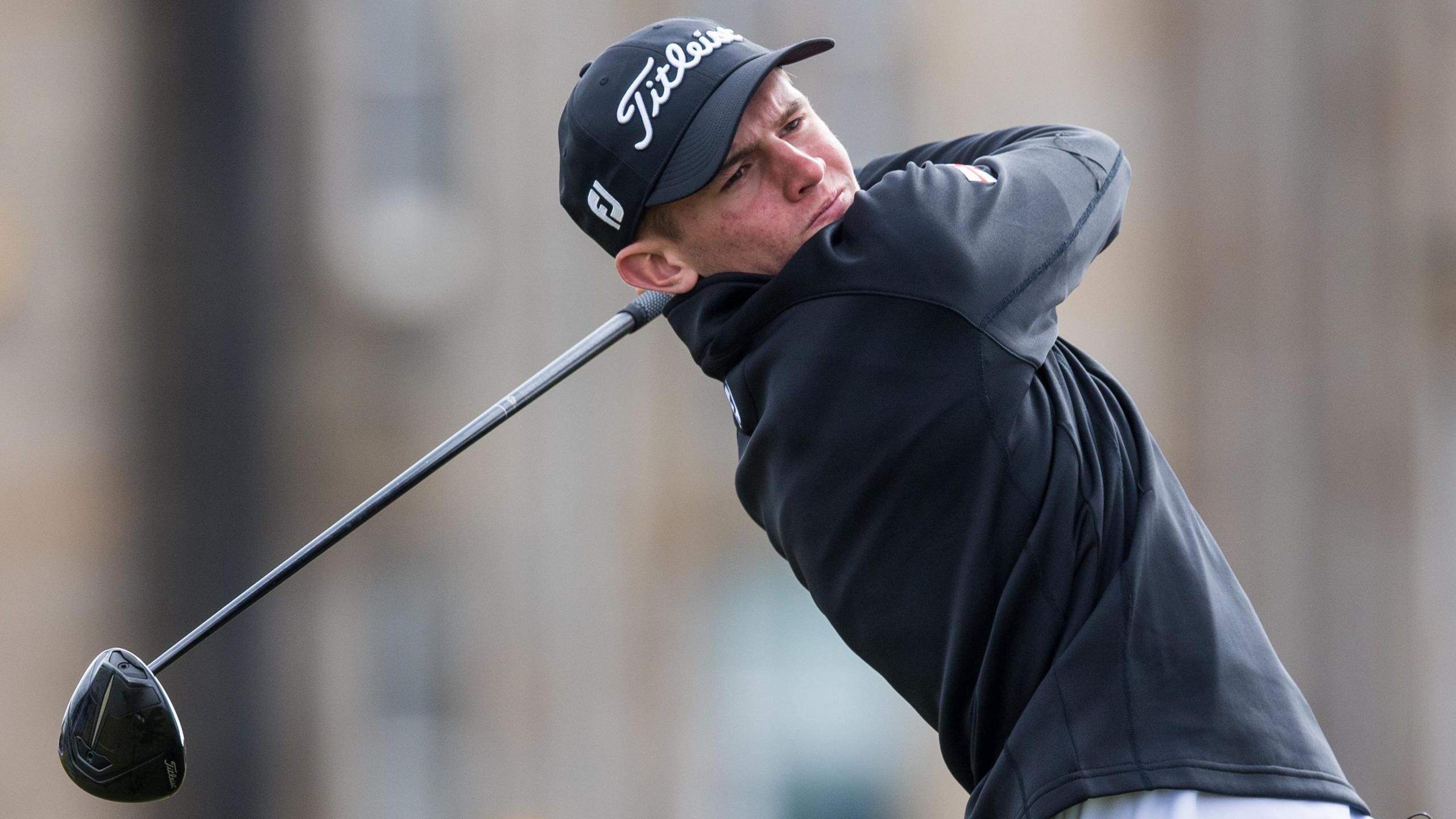 Tyler Weaver tees off