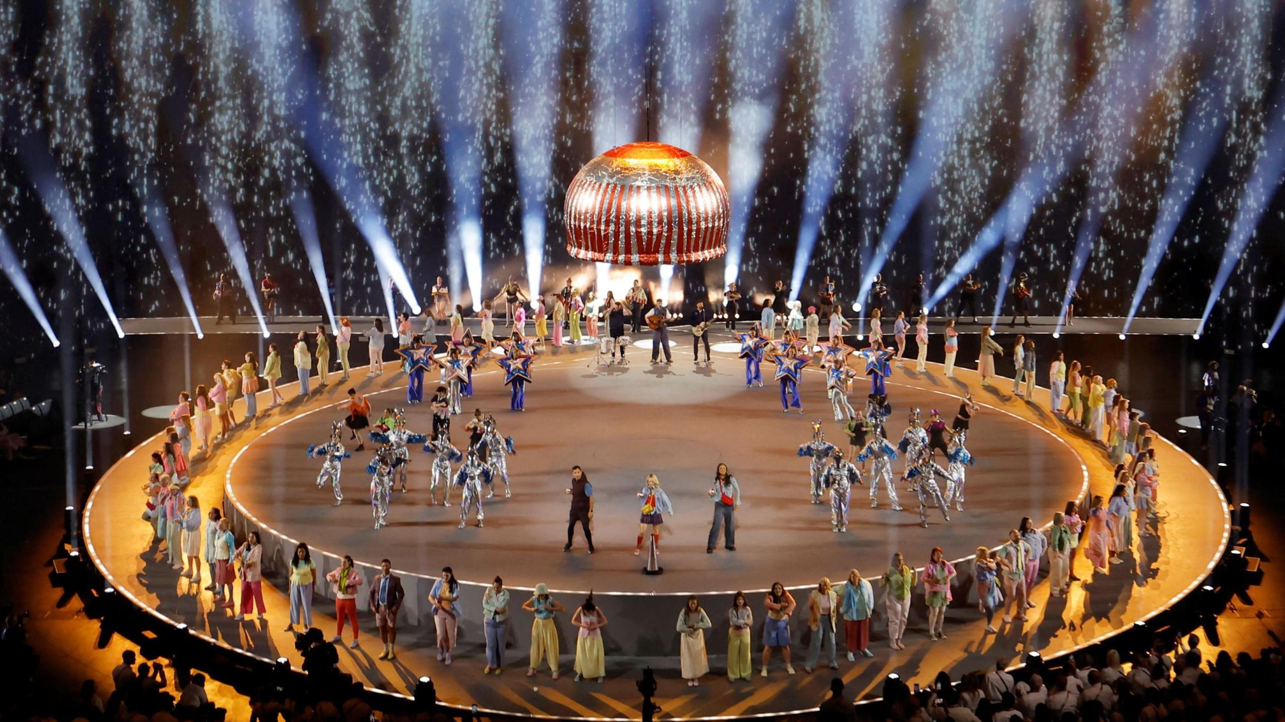 A giant teacake was used in one of the closing performances