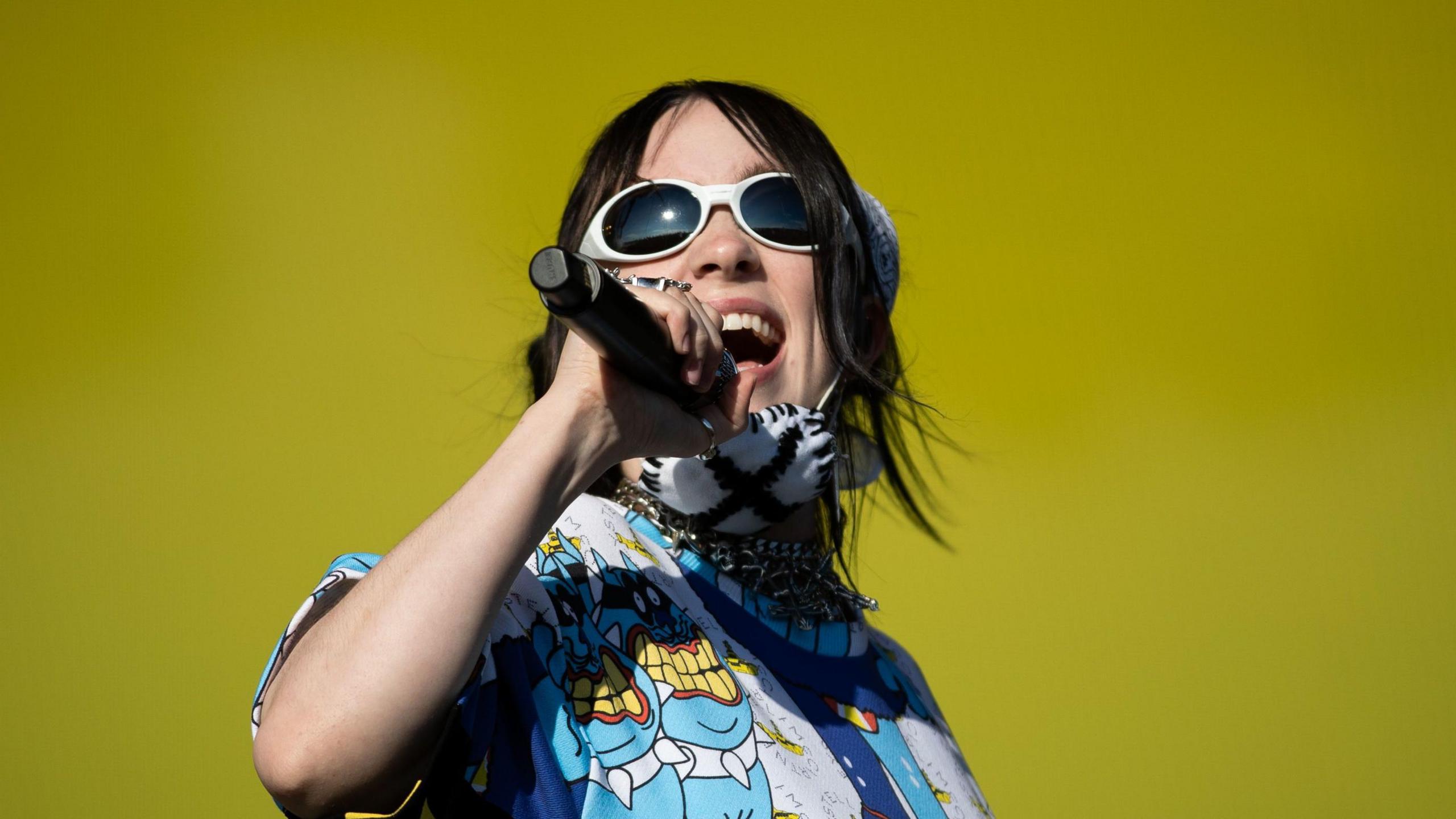 Billie Eilish performing in 2019 at Glastonbury.