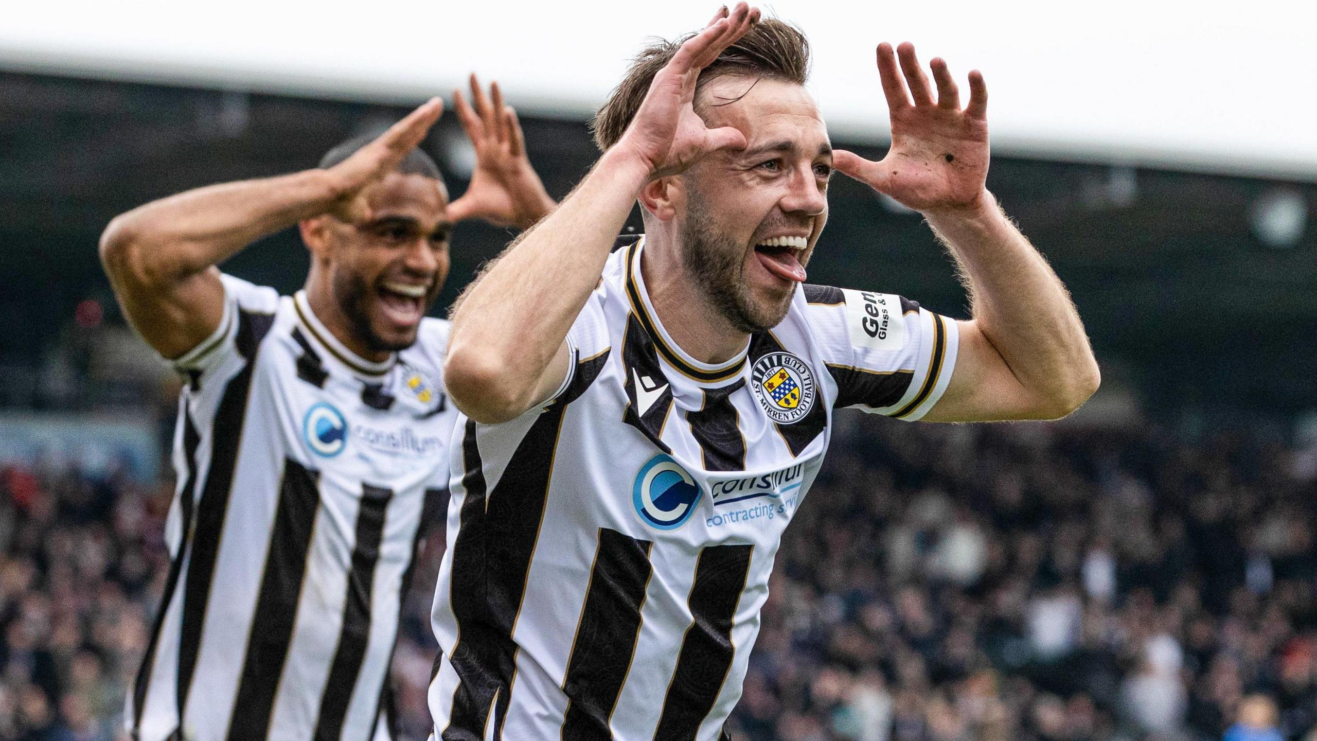 St Mirren's Conor McMenamin celebrates