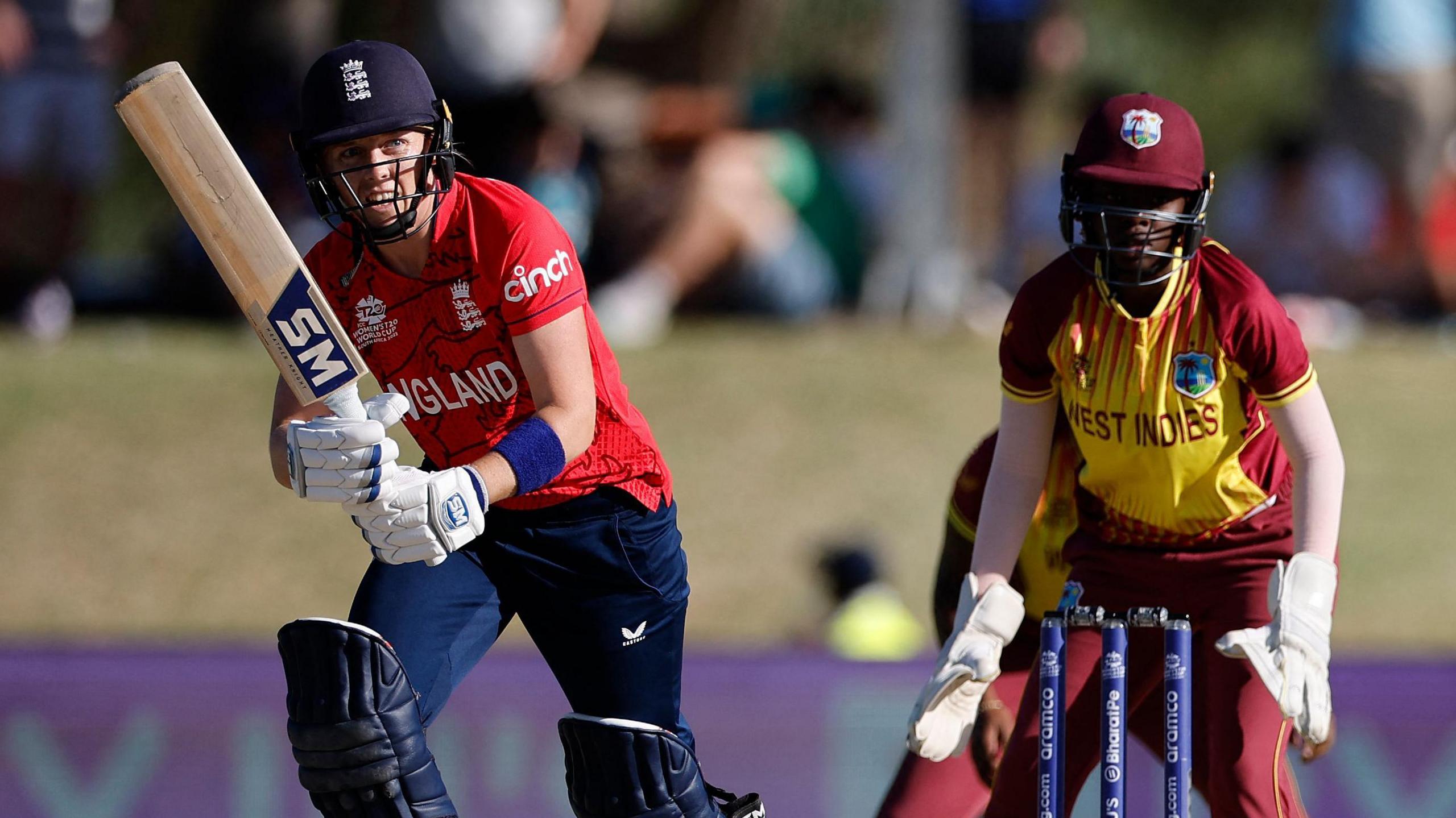 England captain Heather Knight and West Indies wicketkeeper Rashada Williams