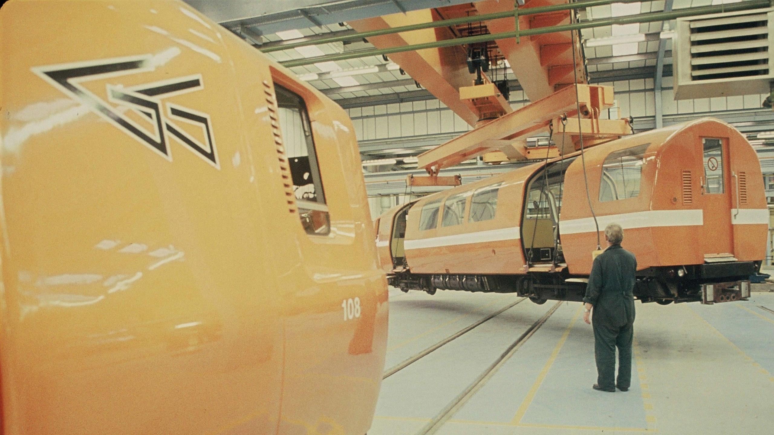 Image of the old subway cars in the 70s