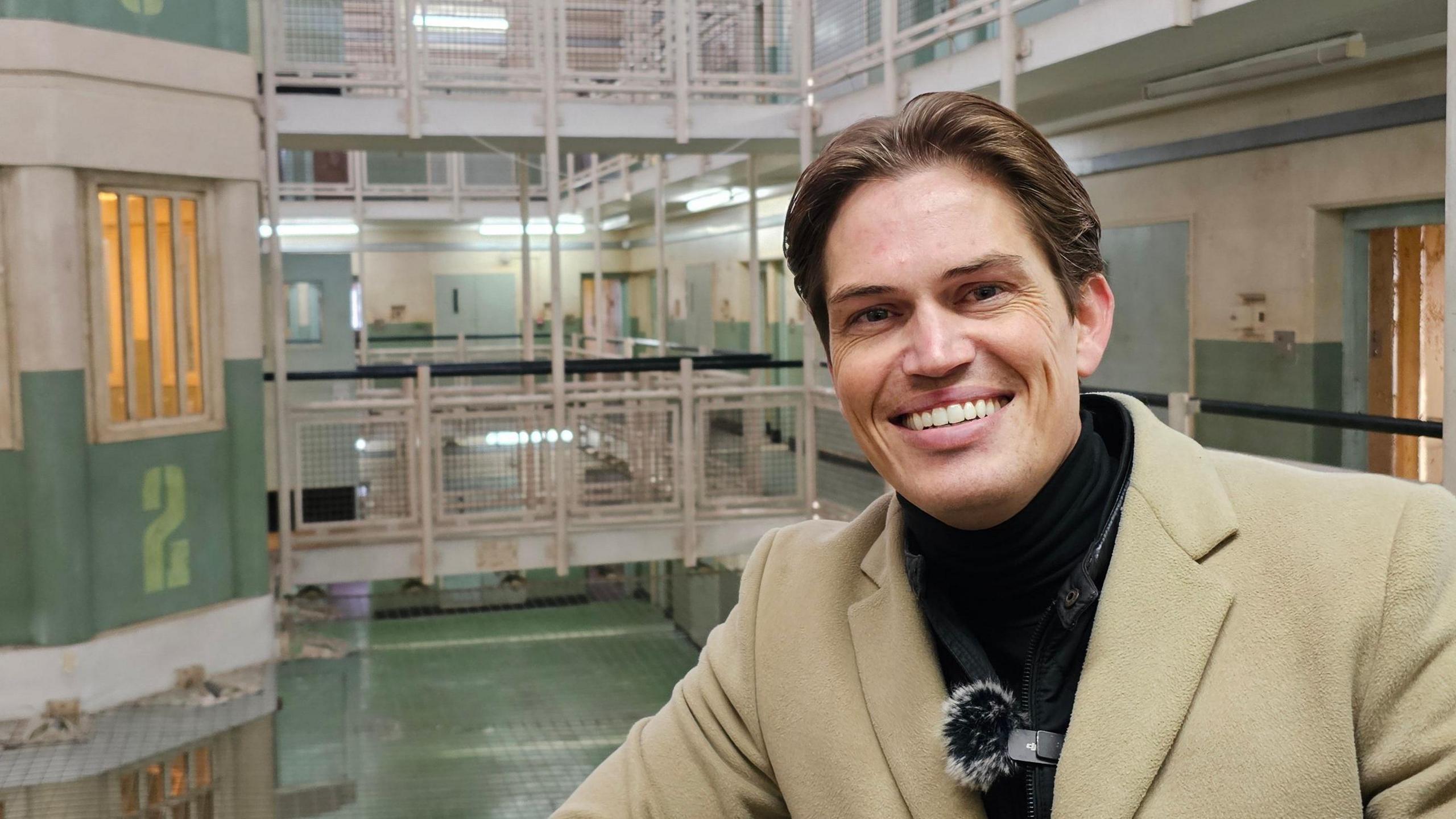 David De Min inside the former immigration centre which more recently has been a film set for Marvels latest film. 