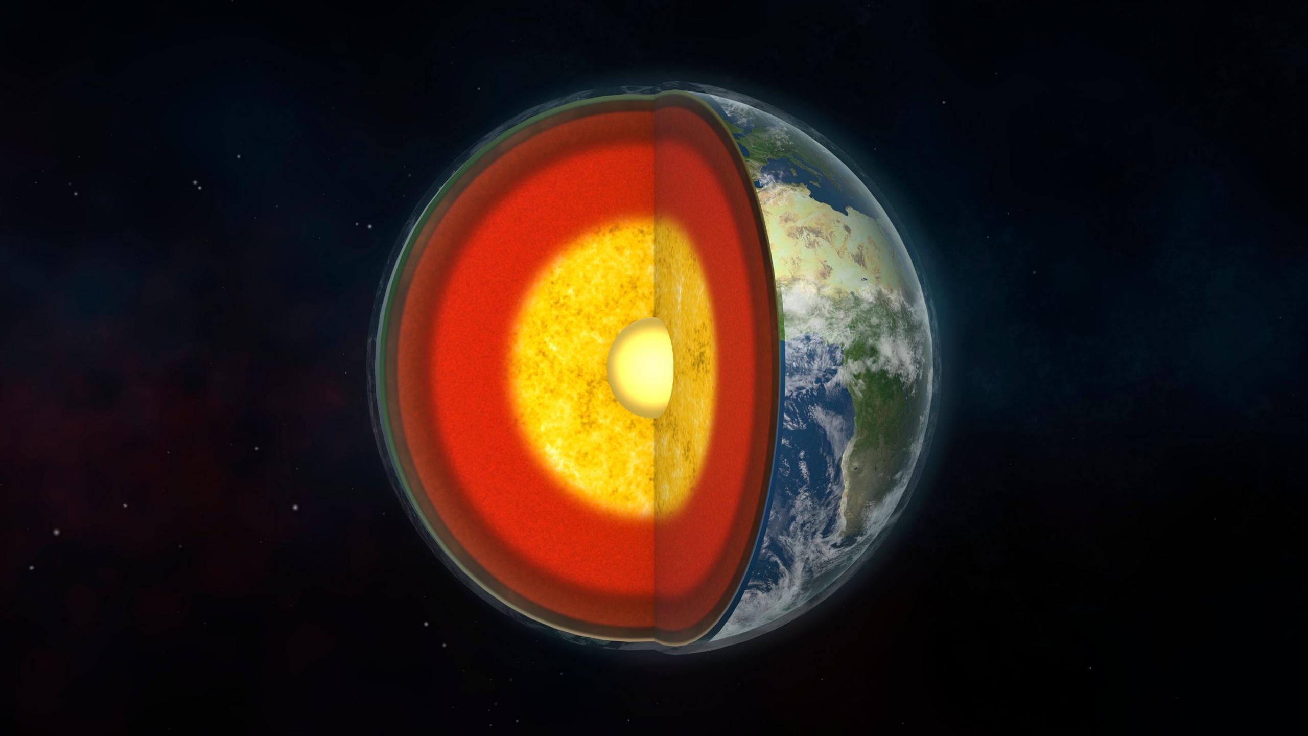 Image of the Earth's layers. 