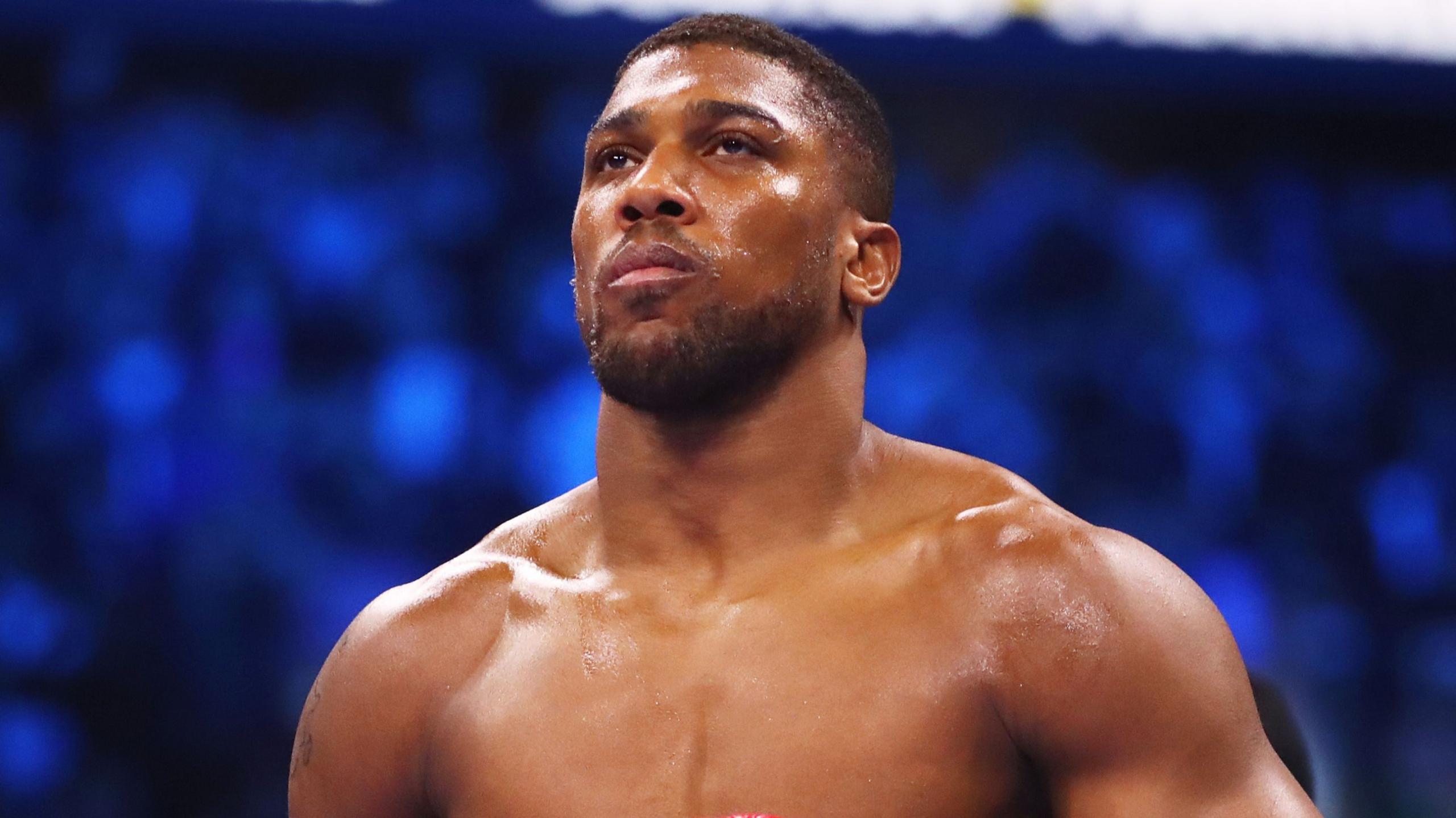 Anthony Joshua glances upwards ahead of Heavyweight fight against Jermaine Franklin