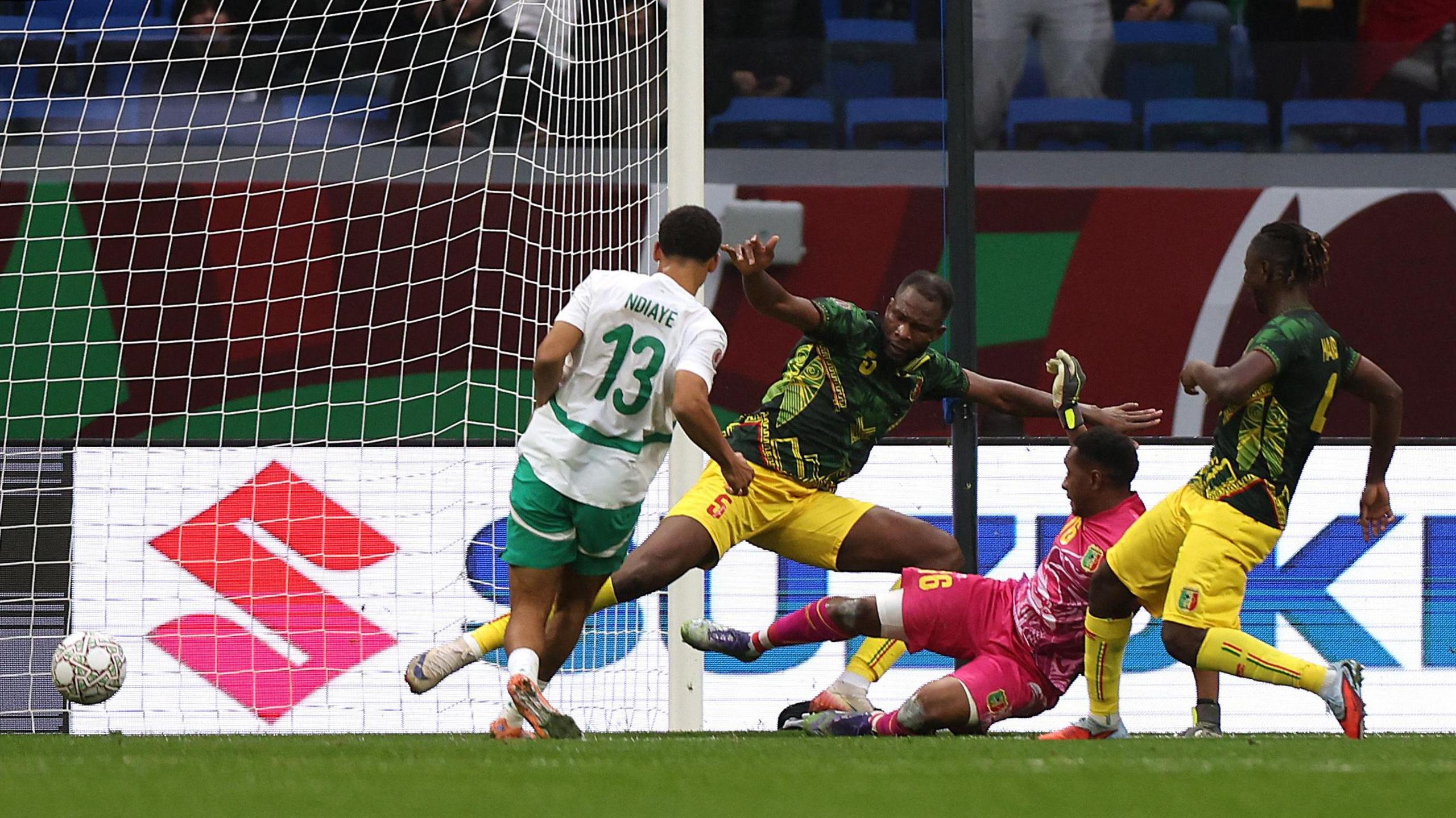 Iliman Ndiaye scores a goal for Senegal