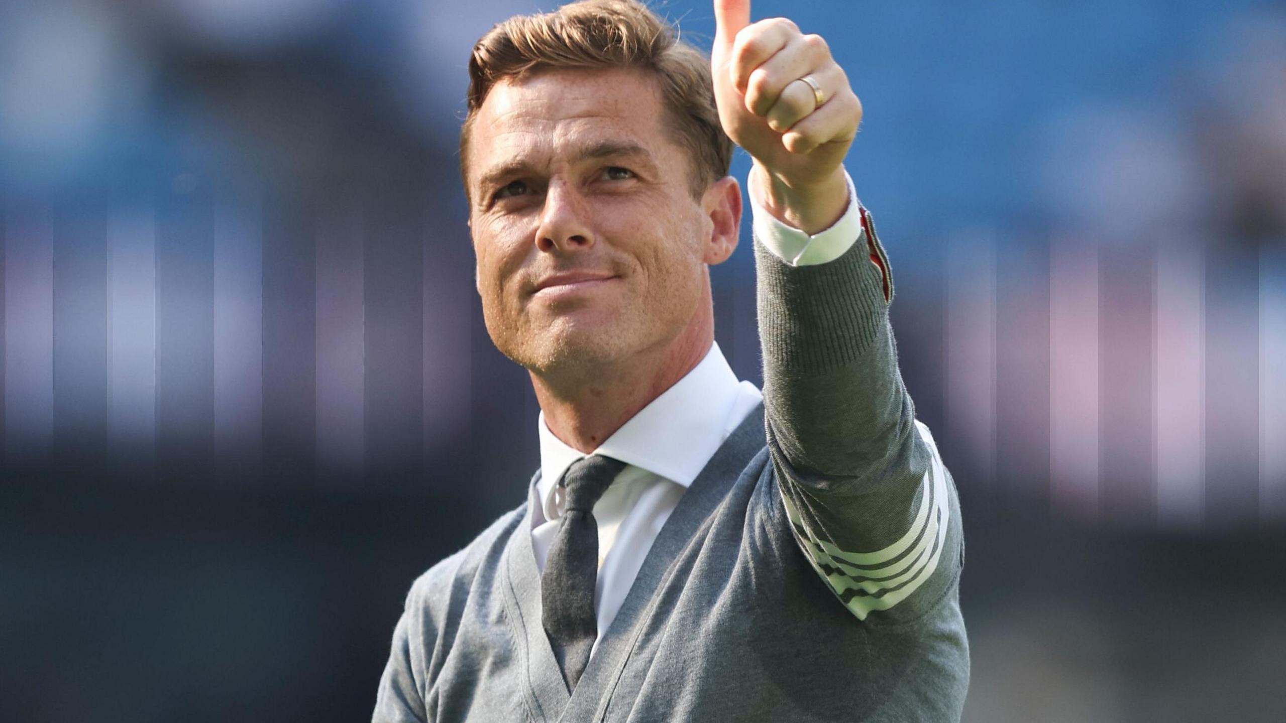 Scott Parker puts his thumbs up