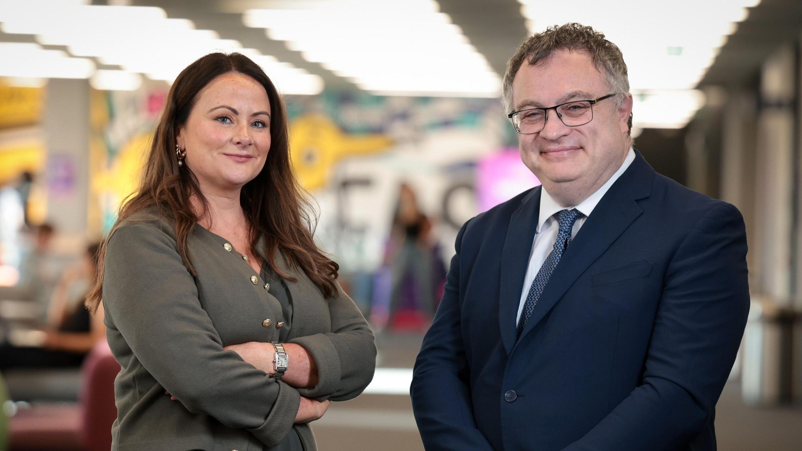 Former Alliance MP Stephen Farry with former Alliance special adviser Jodie Carson