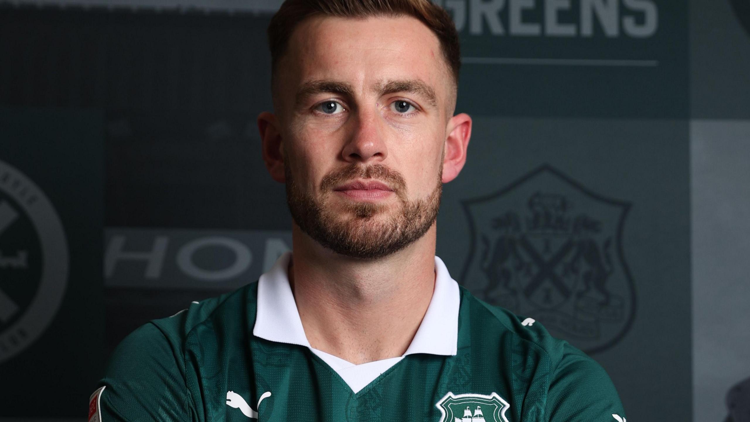 Joe Ralls pictured in Plymouth kit