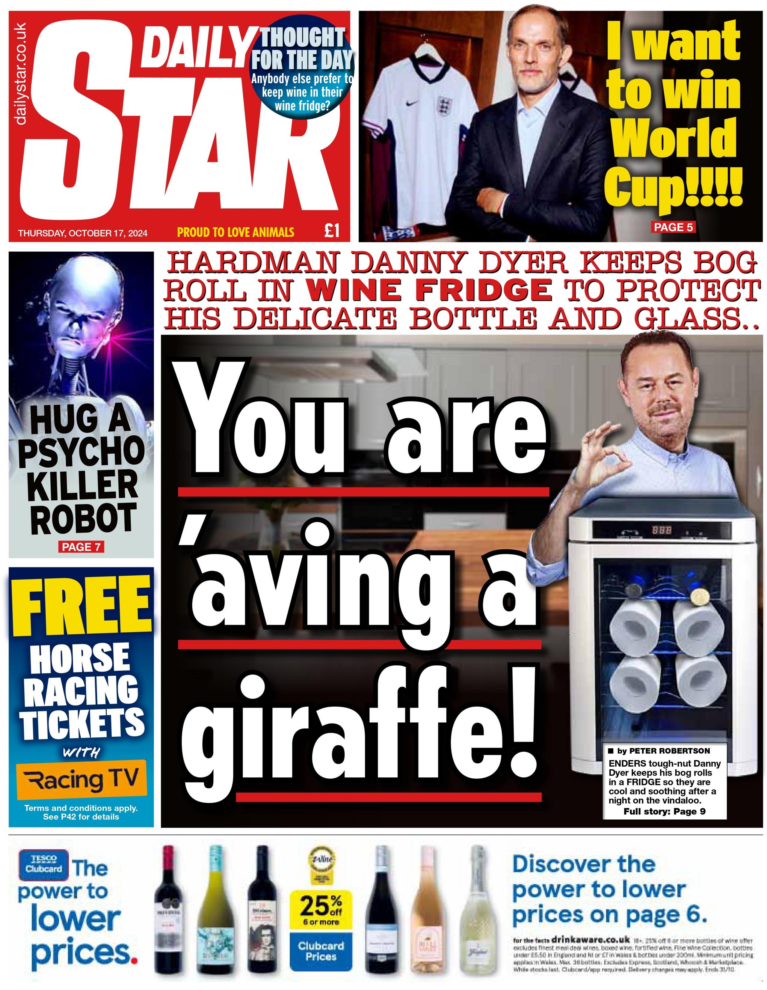 Daily Star front page 