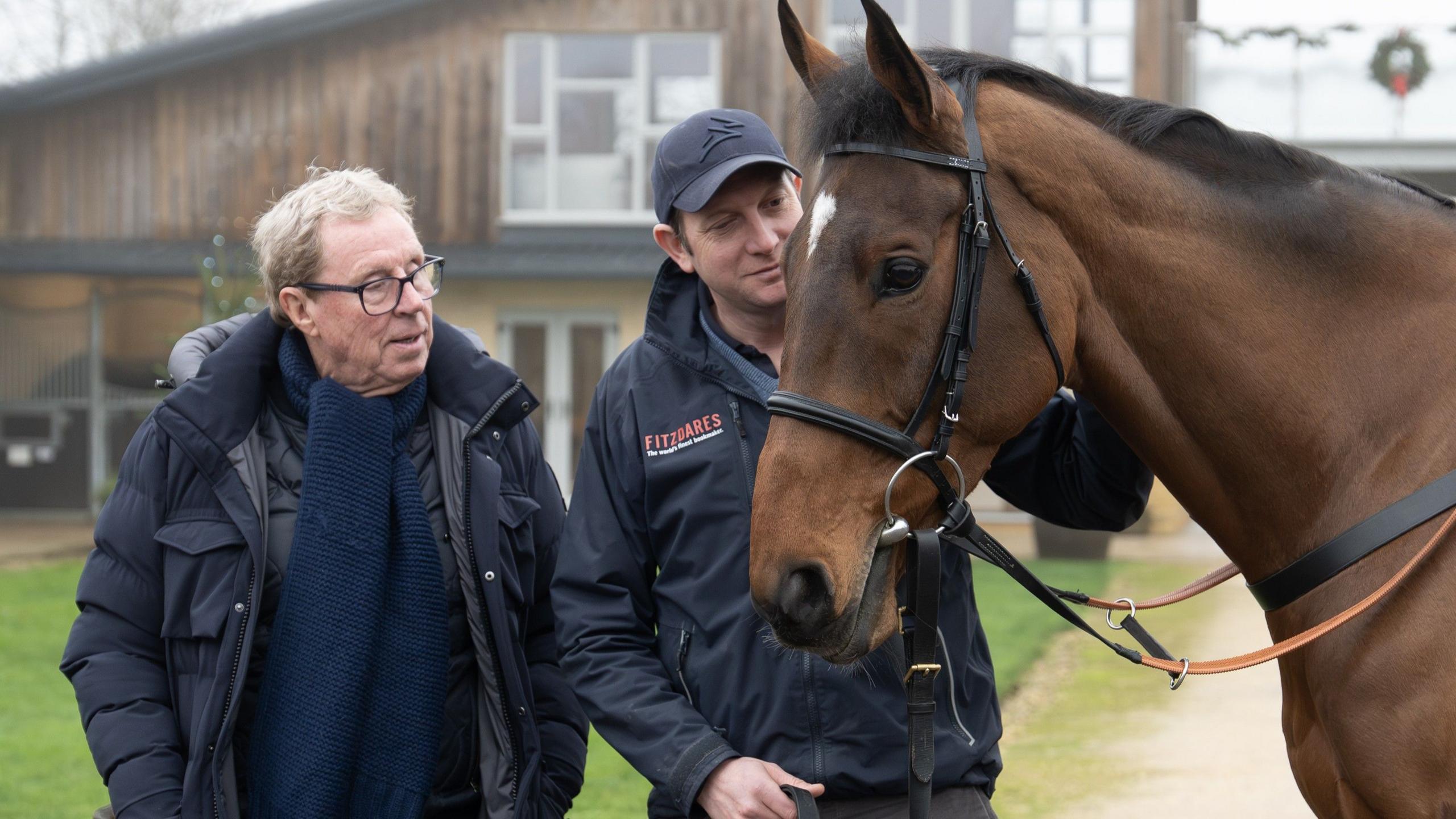 Harry Redknapp with trainer Ben Pauling and The Jukebox Man