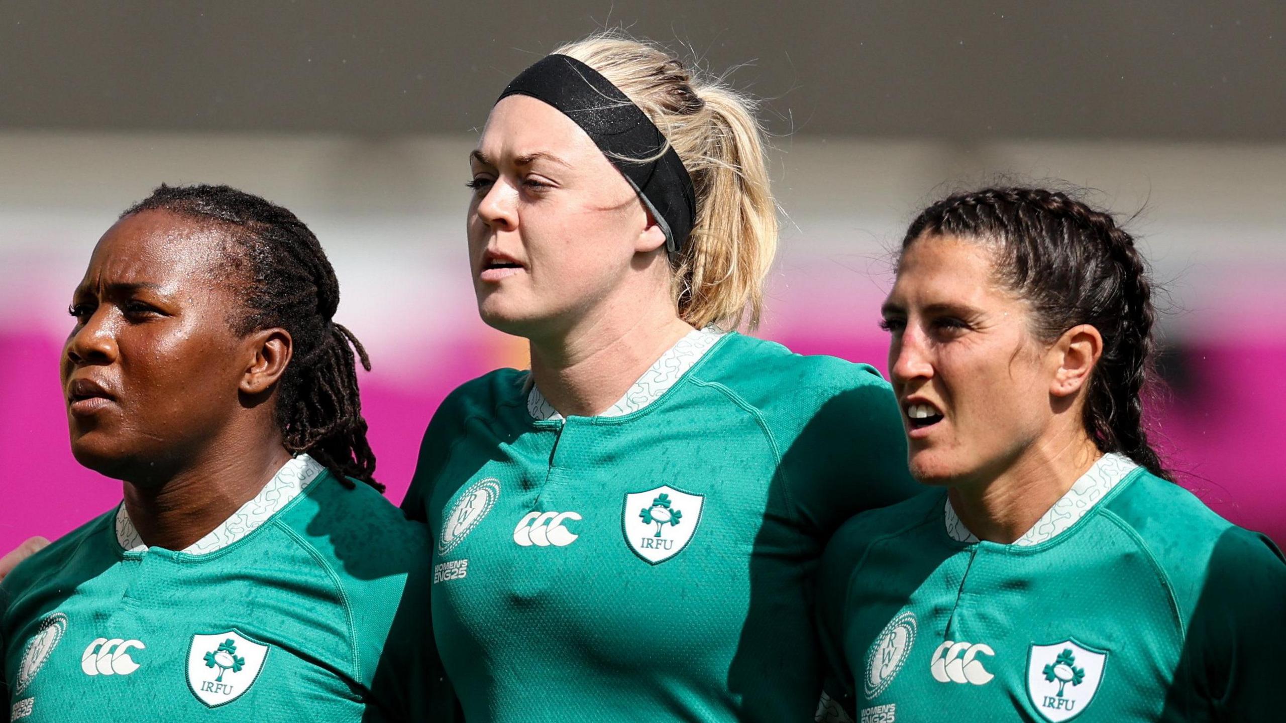 Linda Djougang, Sam Monaghan and Amee-Leigh Costigan