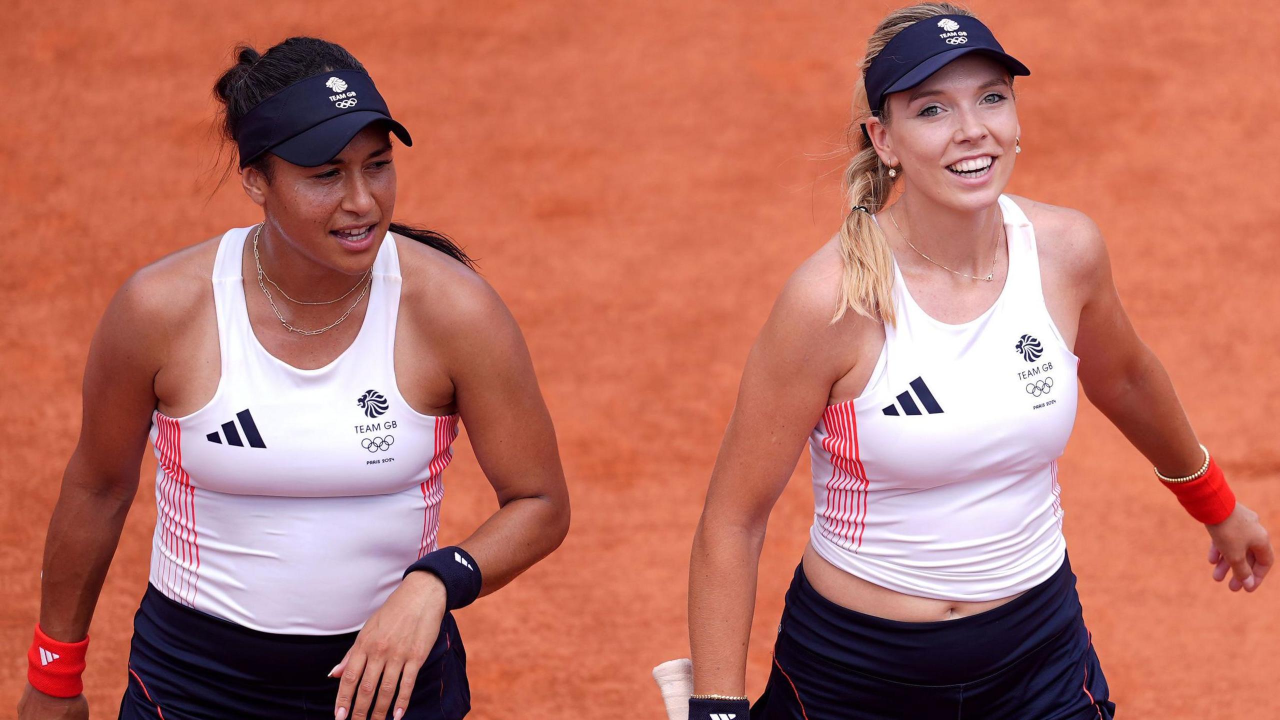 Heather Watson (left) and Katie Boulter at the Olympic Games