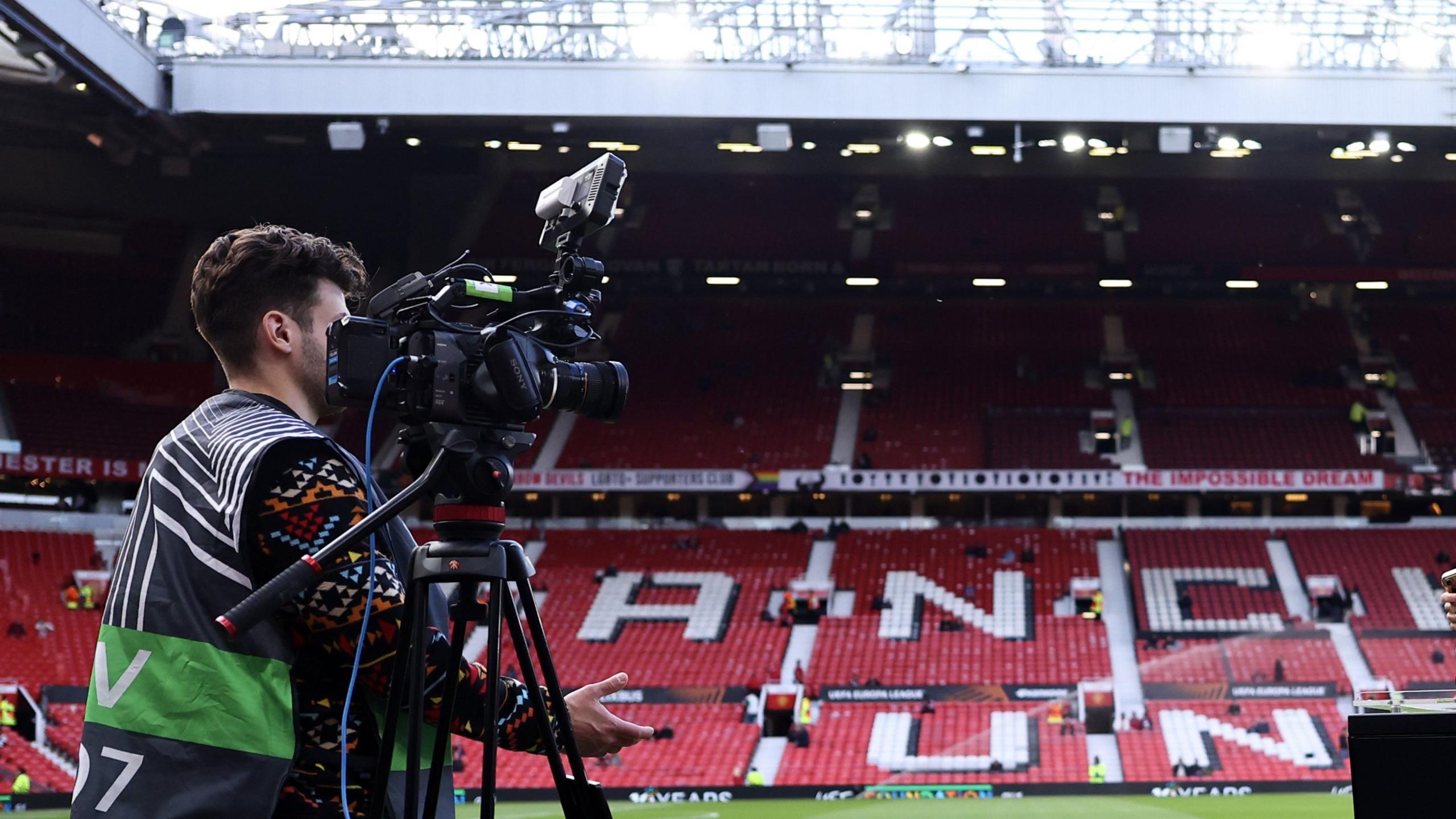 TV camera at Old Trafford
