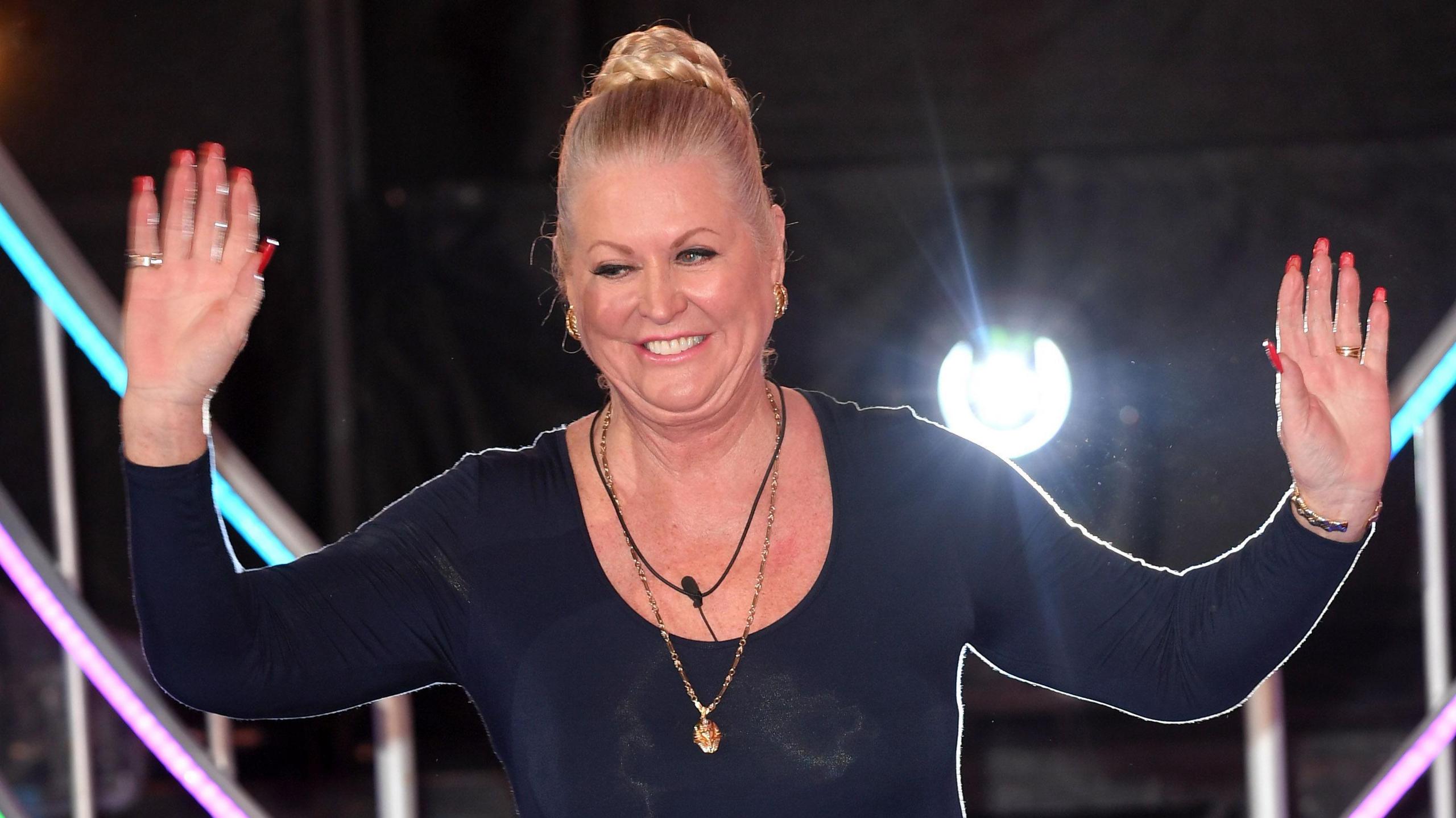 Kim Woodburn coms third after being evicted from the Celebrity Big Brother house on 3 February 2017