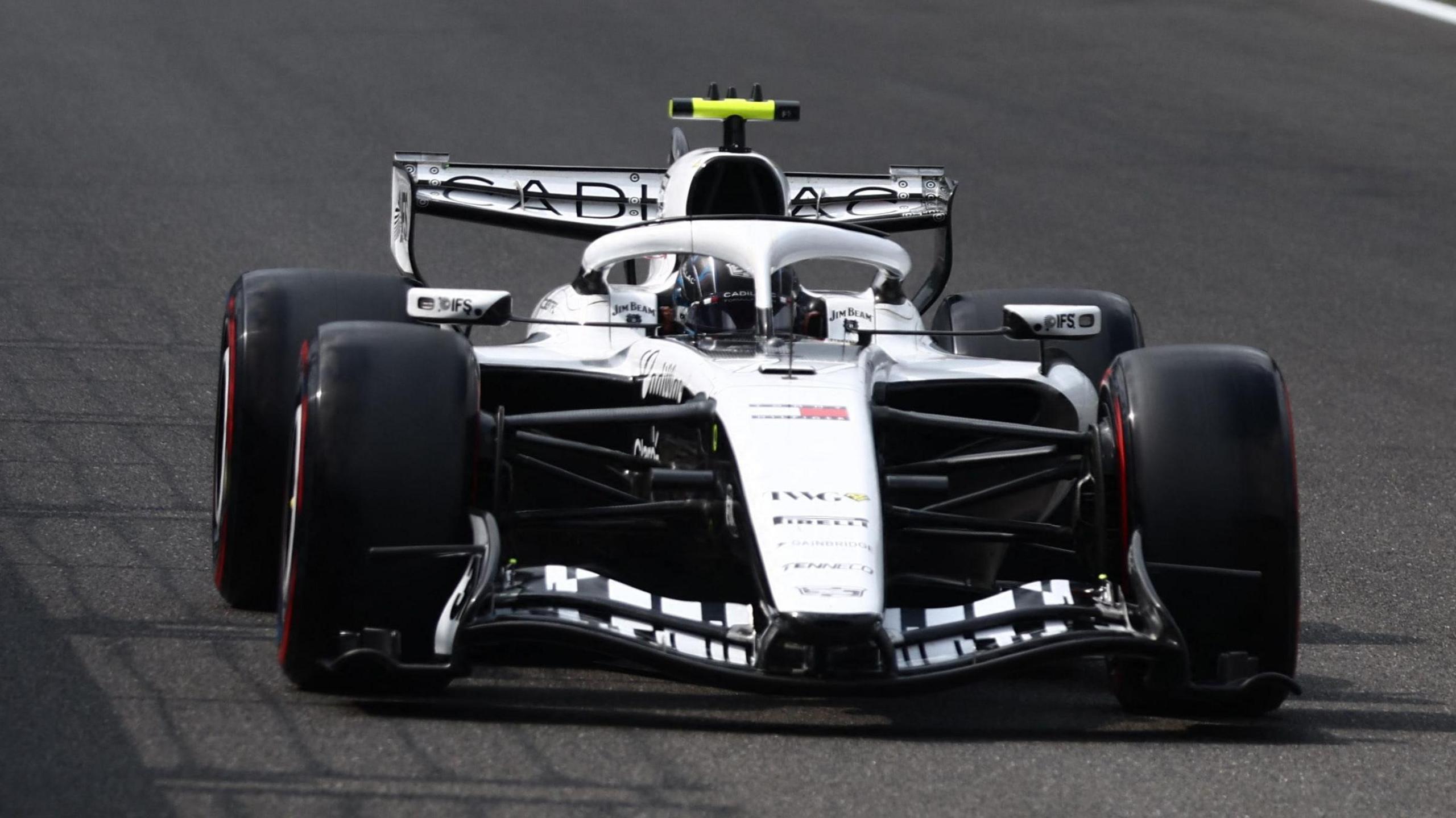 Cadillac's Valtteri Bottas on track during the 2026 Belgian Grand Prix