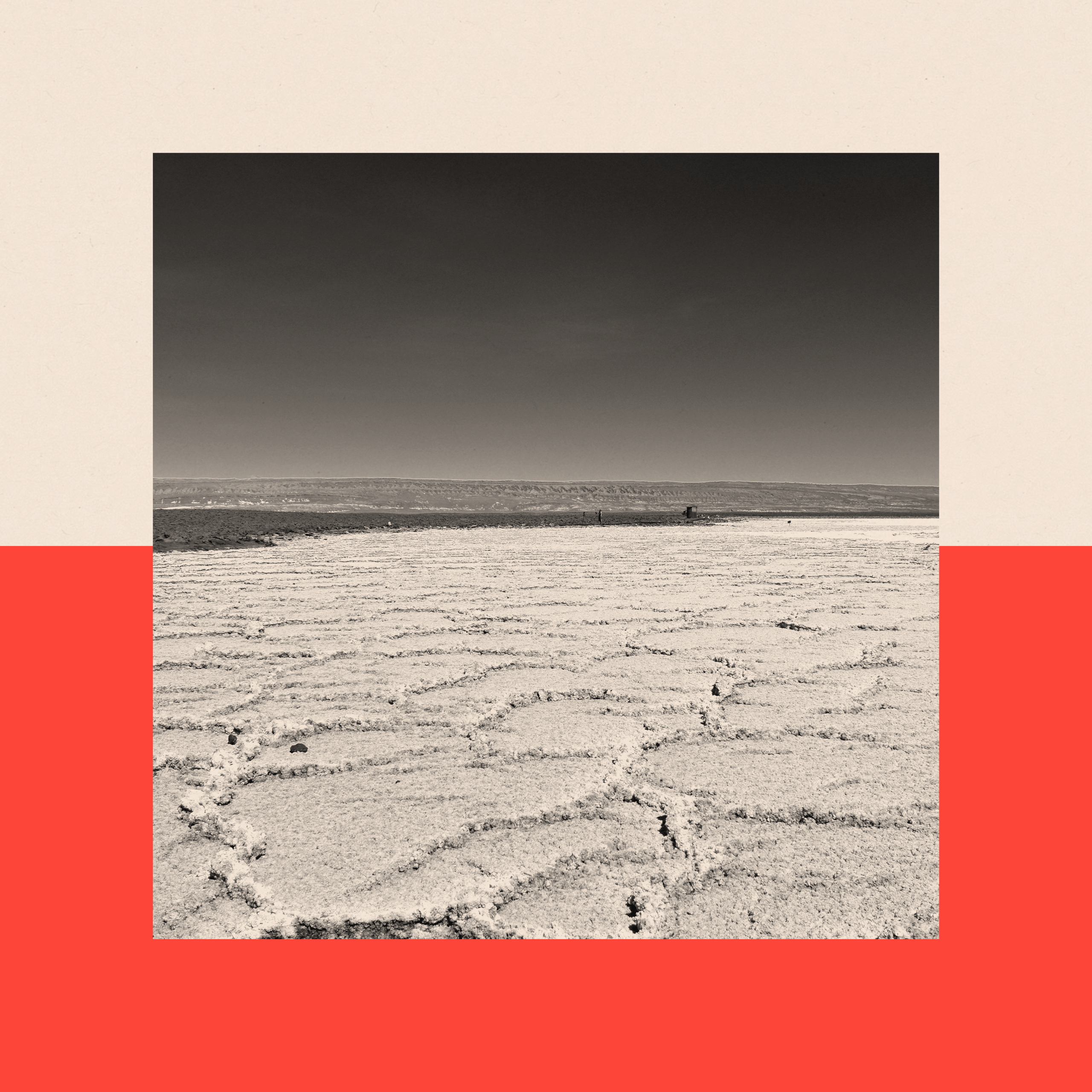 A treated image of a wide shot of Salar de Atacama, Chile