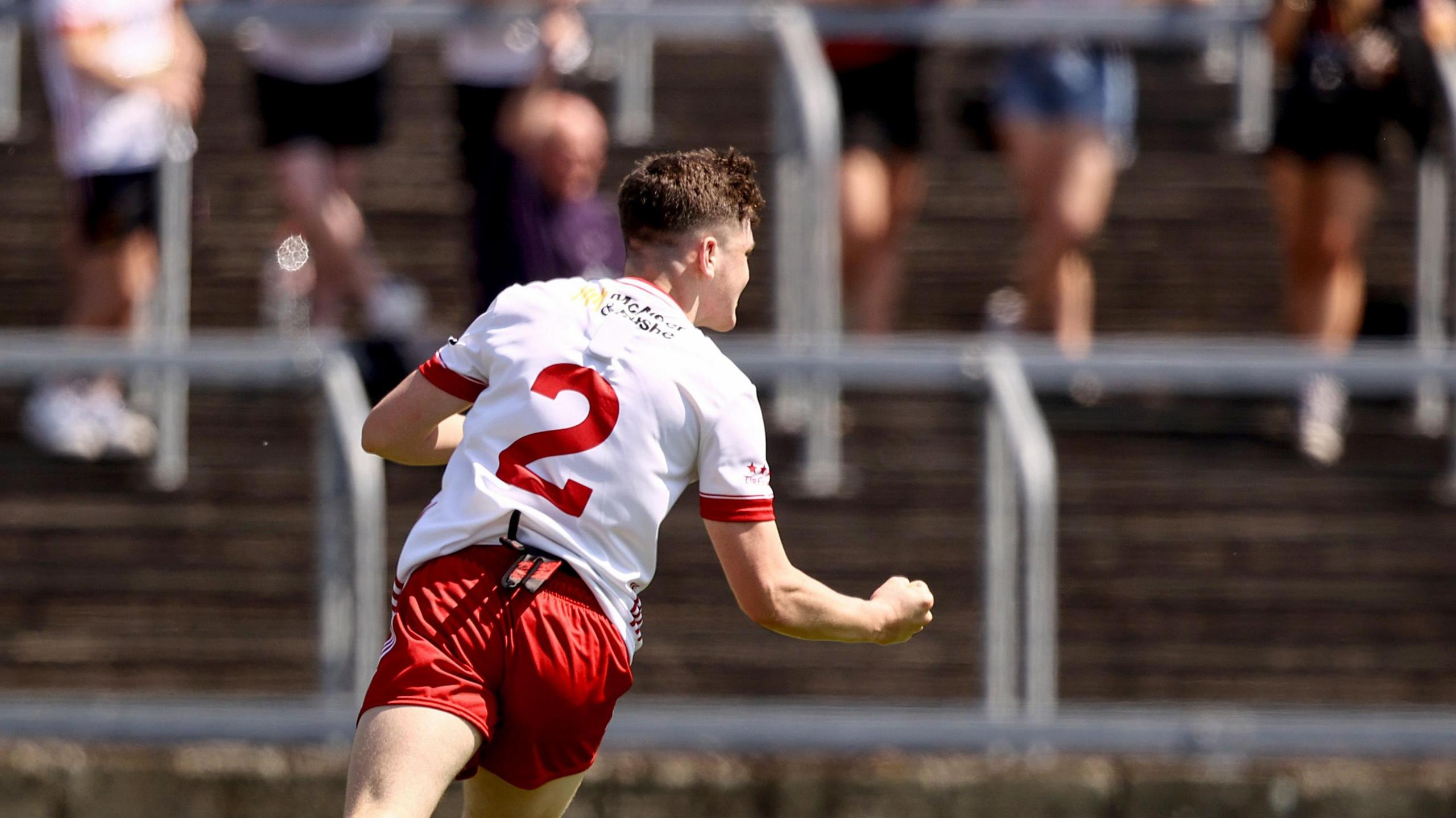 Joey Clarke celebrates