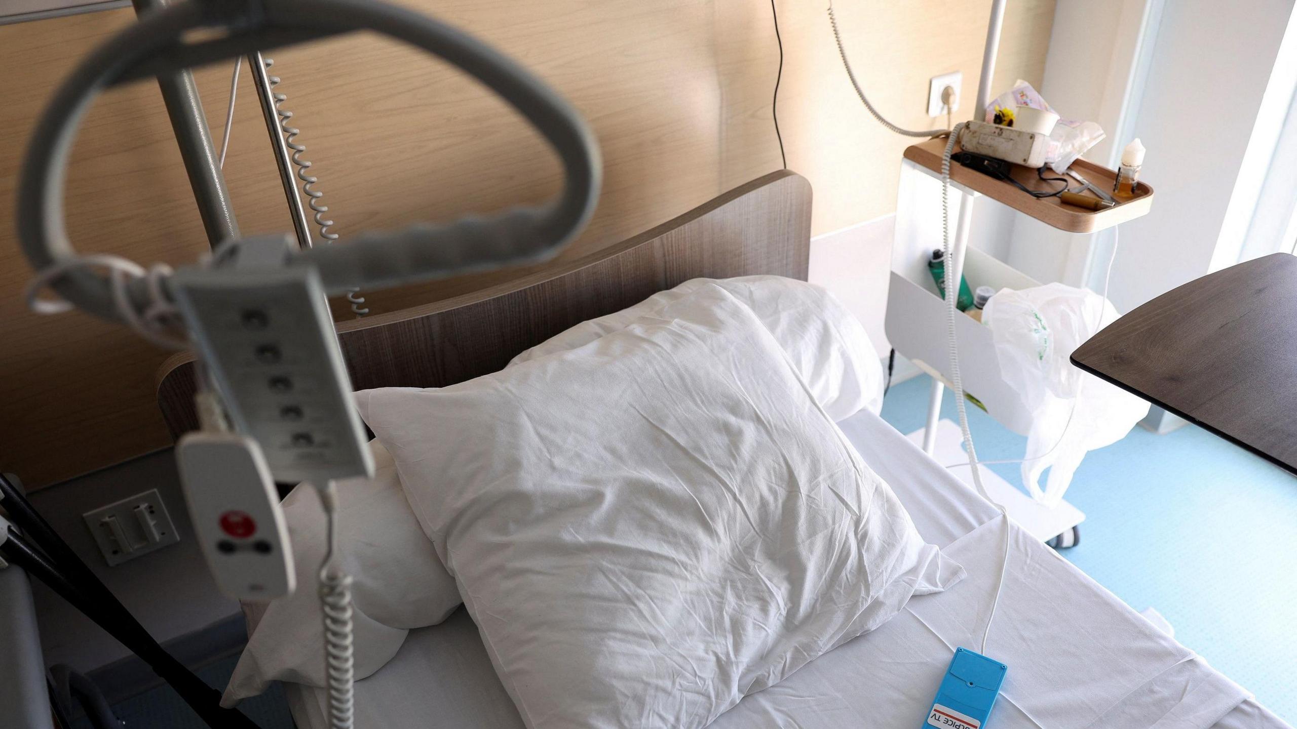 An empty end of life care bed in a hospital