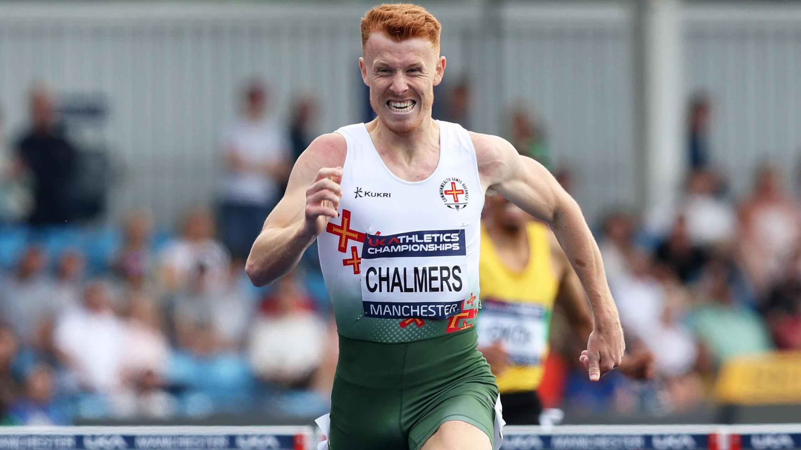 Alastair Chalmers wins the British 400m hurdles title